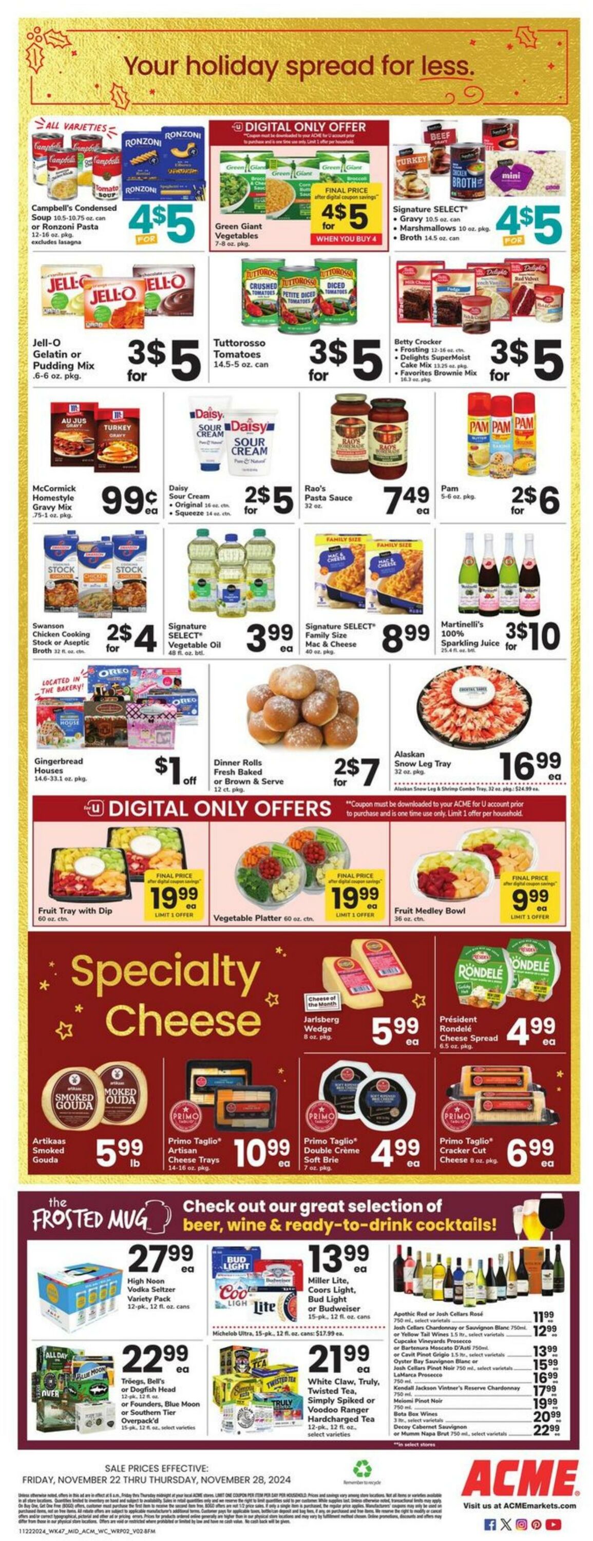 Weekly ad Acme 11/22/2024 - 11/28/2024