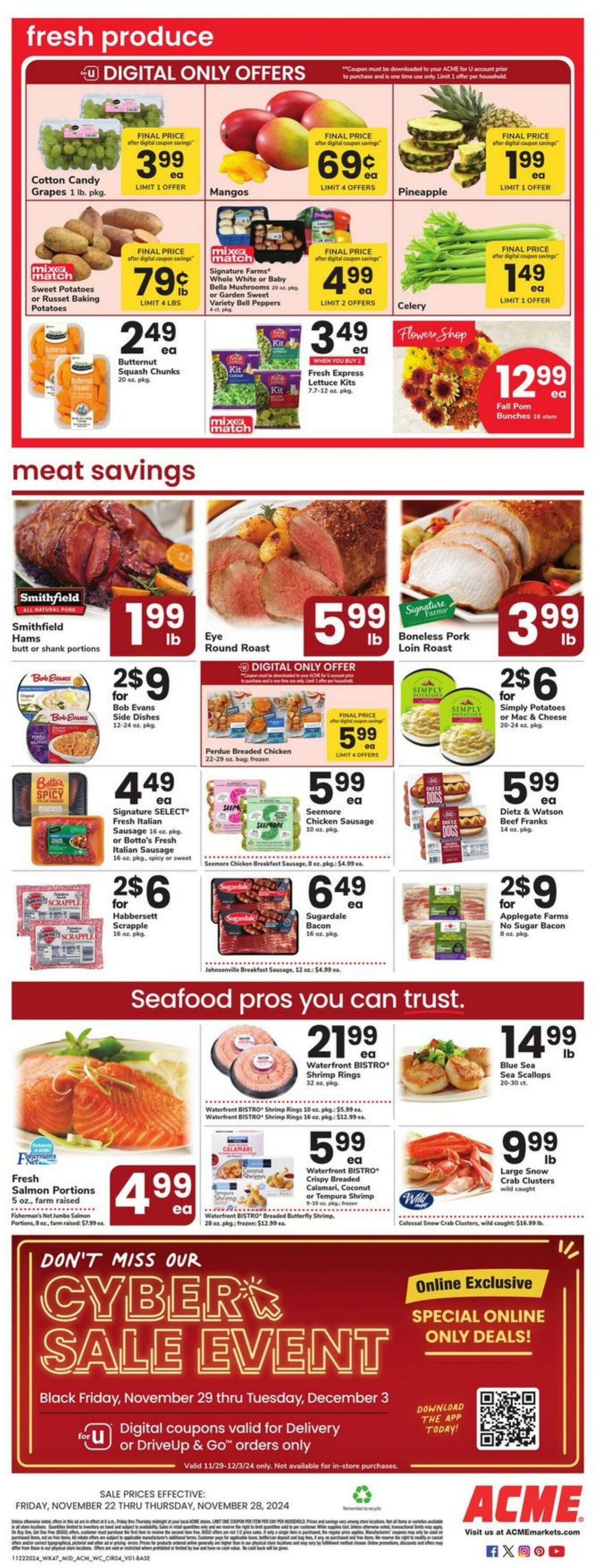 Weekly ad Acme 11/22/2024 - 11/28/2024