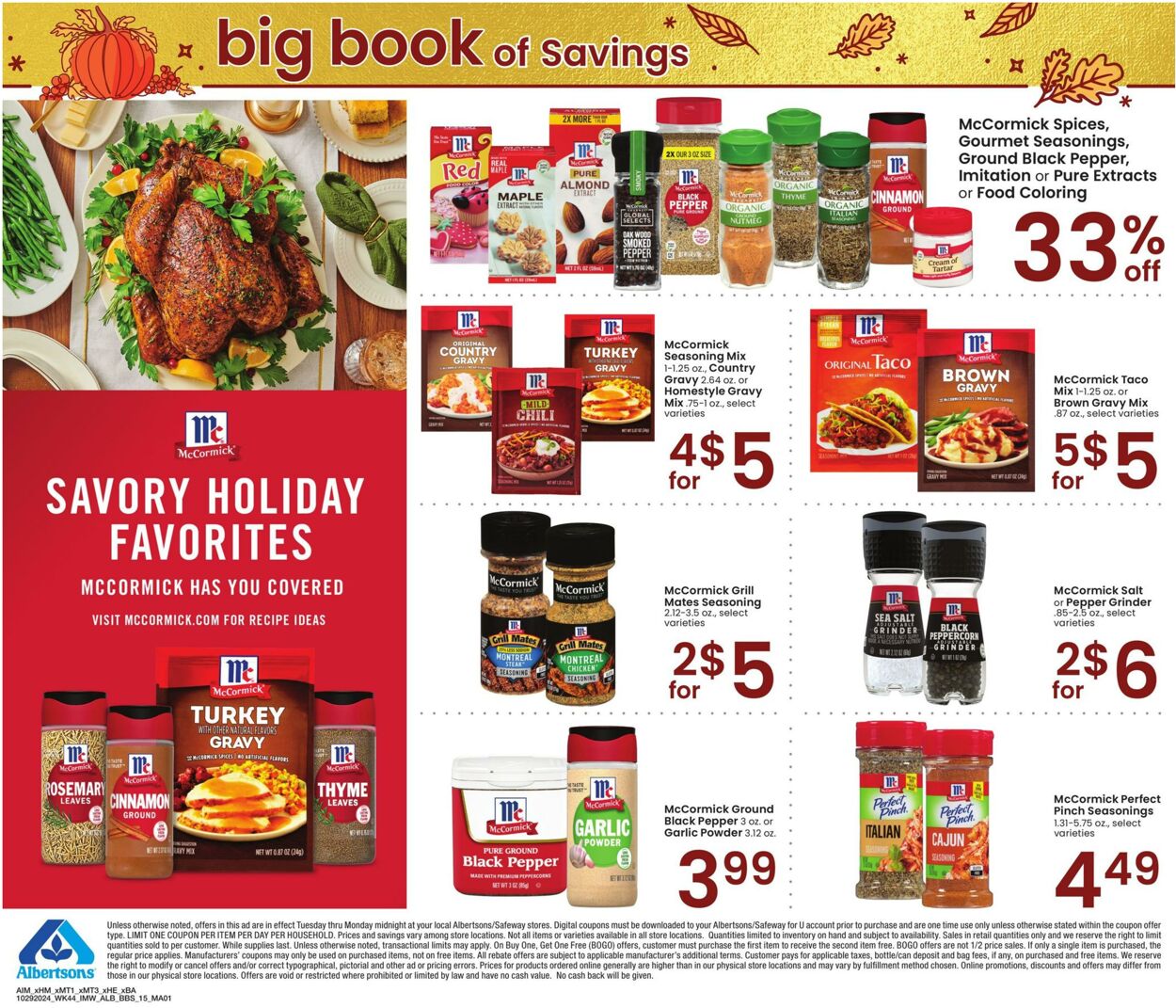 Weekly ad Albertsons 10/29/2024 - 12/02/2024