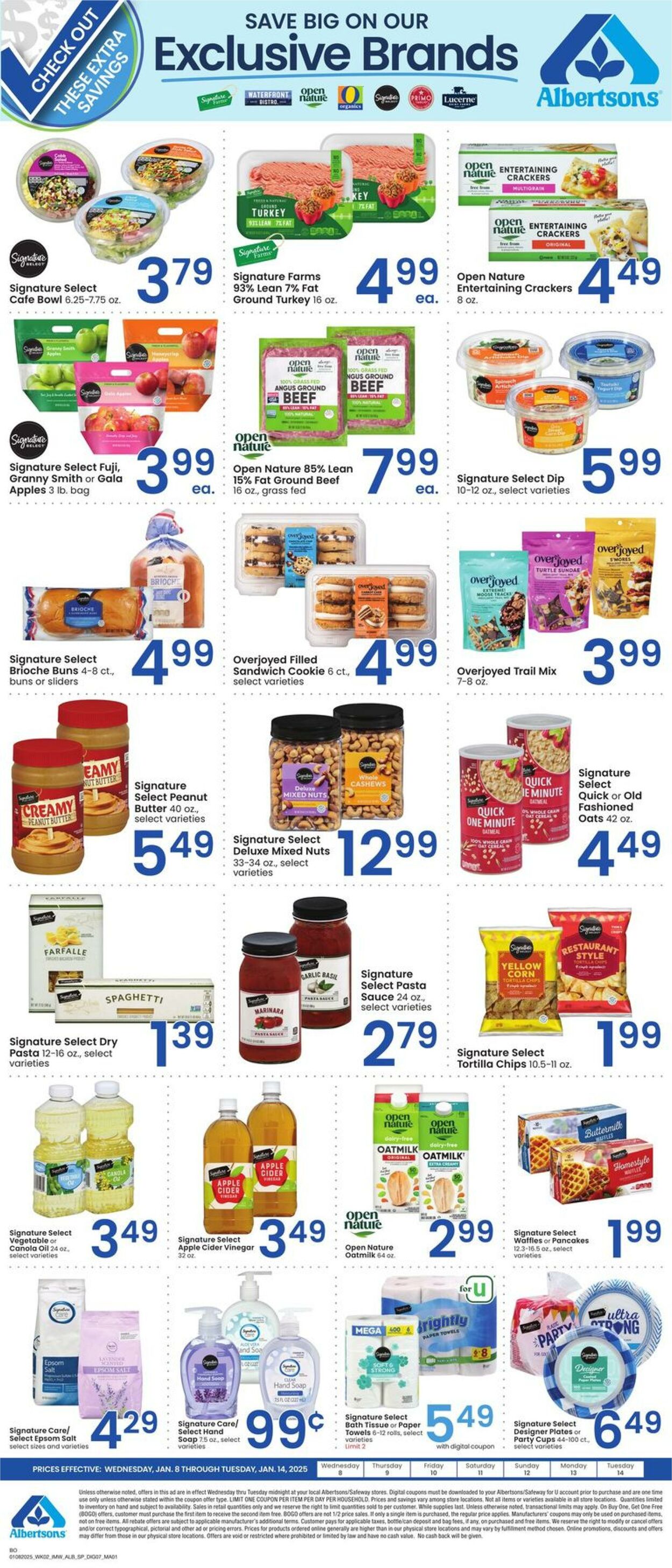 Weekly ad Albertsons 01/08/2025 - 01/14/2025