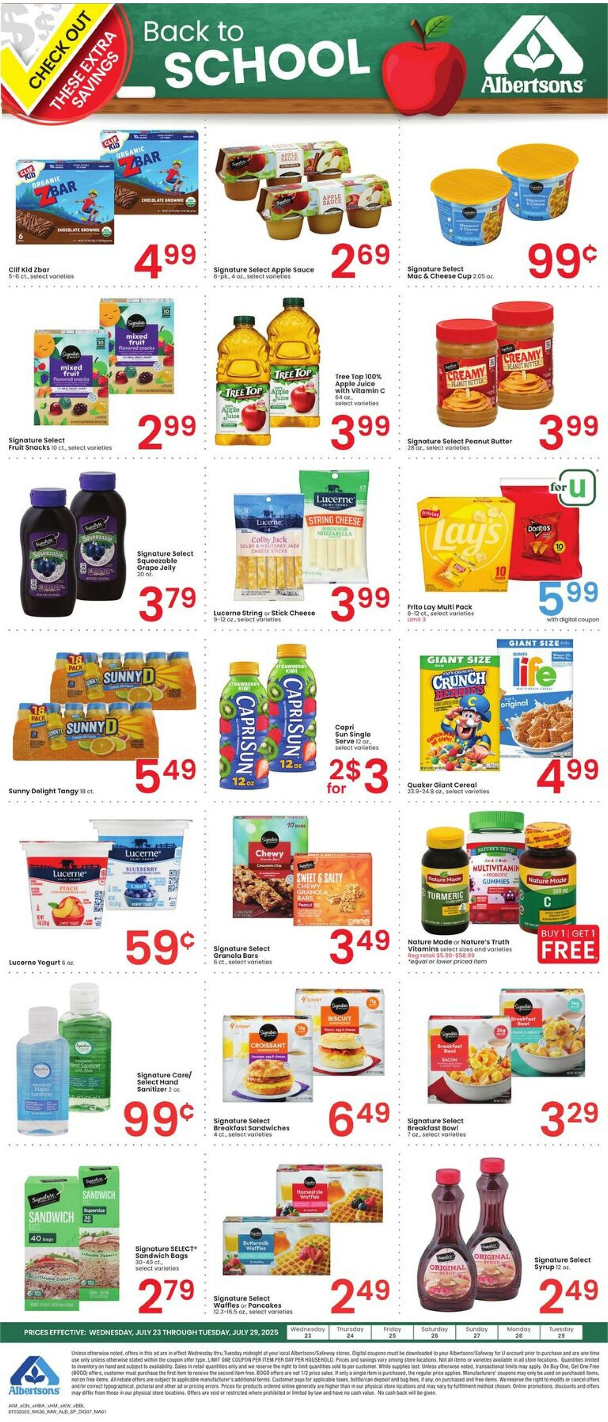 Weekly ad Albertsons 07/23/2025 - 07/29/2025