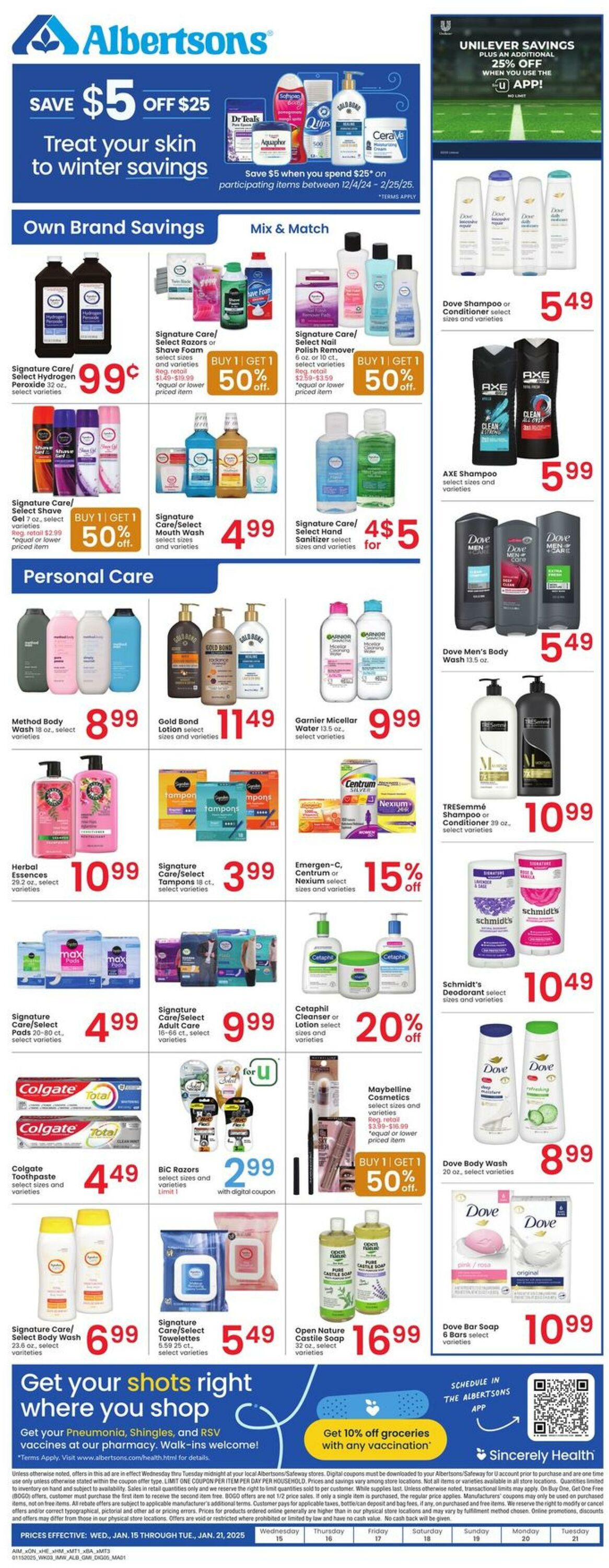 Weekly ad Albertsons 01/15/2025 - 01/21/2025