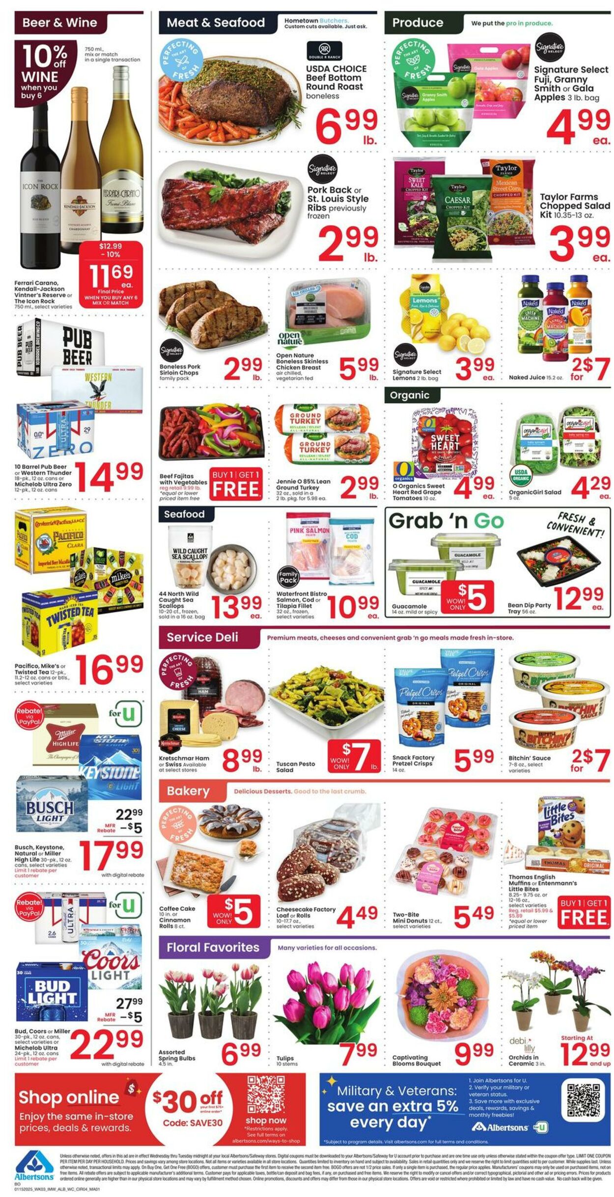 Weekly ad Albertsons 01/15/2025 - 01/21/2025