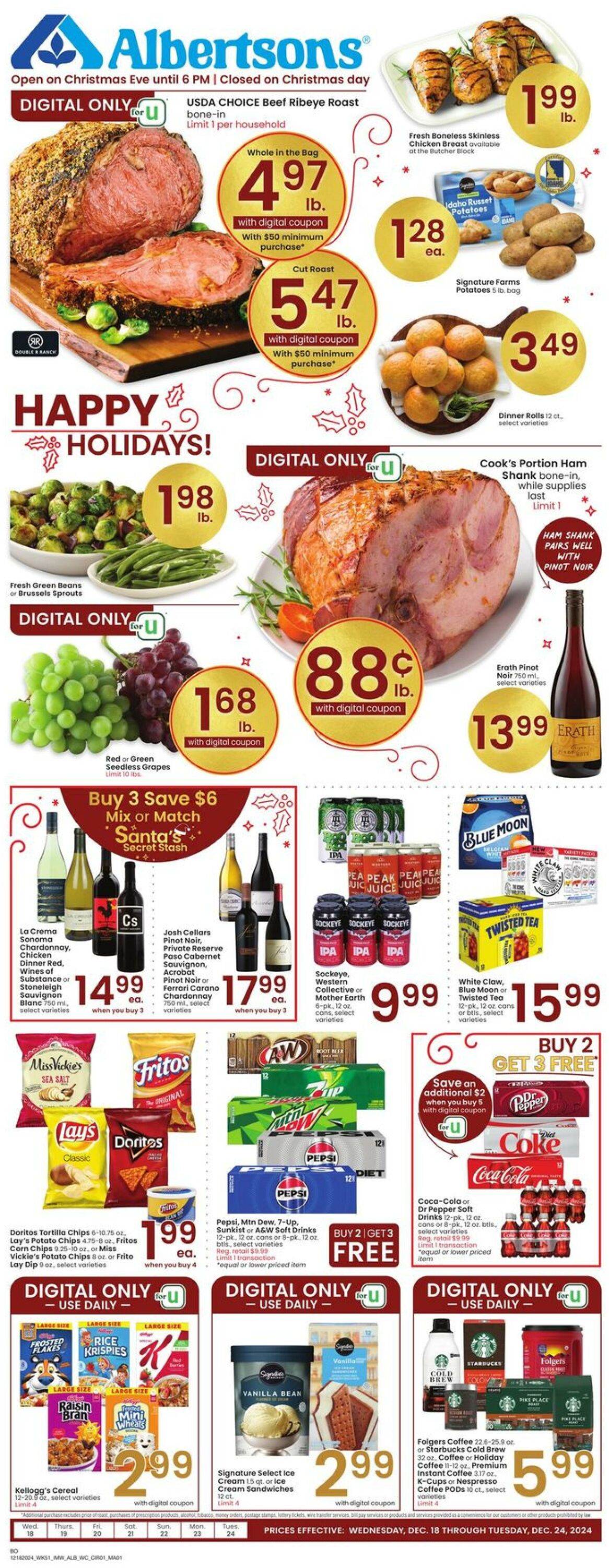 Weekly ad Albertsons 12/18/2024 - 12/24/2024