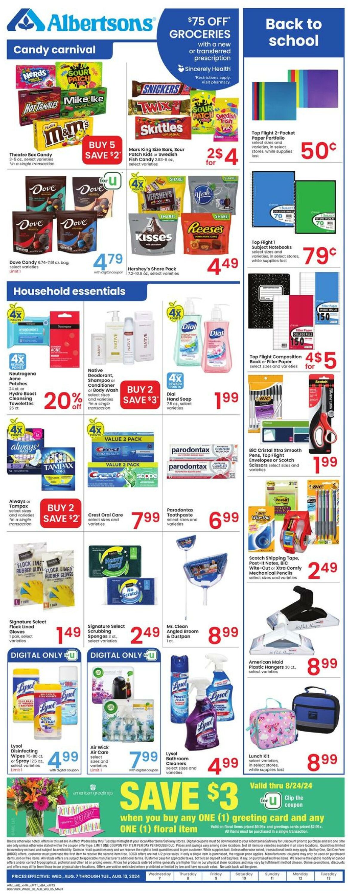 Weekly ad Albertsons 08/07/2024 - 08/13/2024