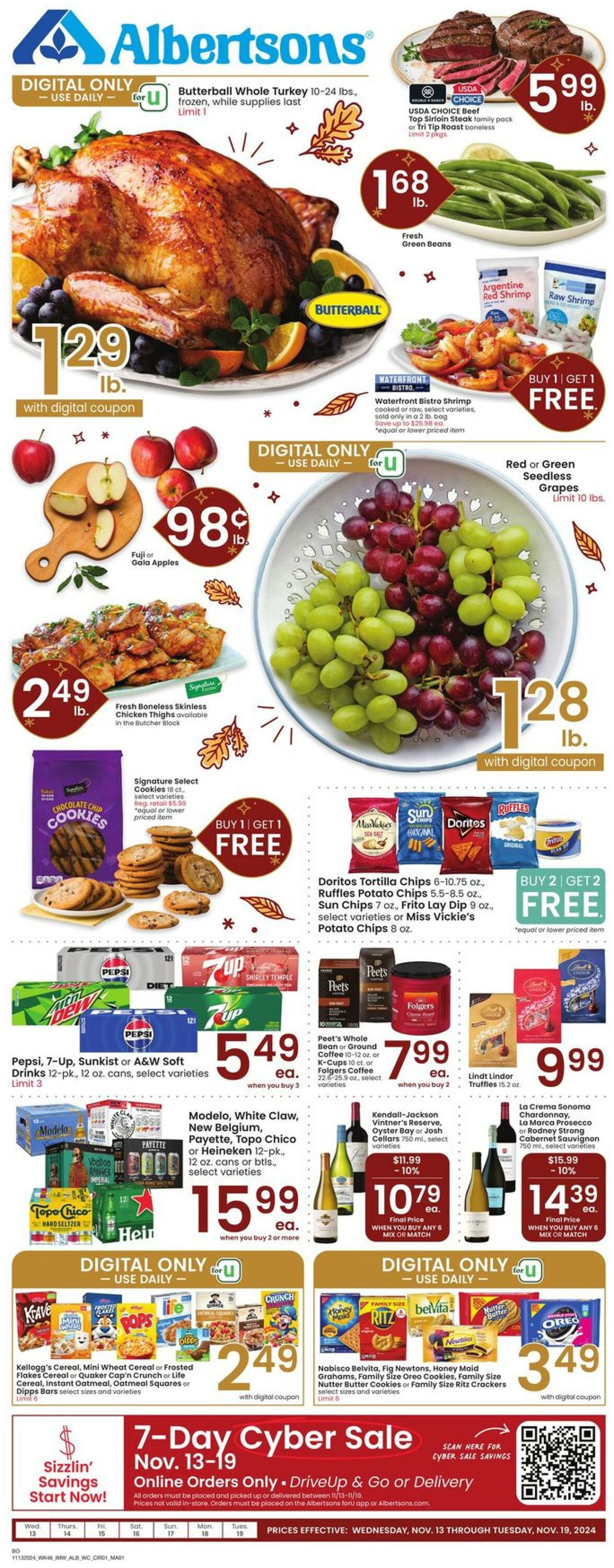 Weekly ad Albertsons 11/13/2024 - 11/19/2024