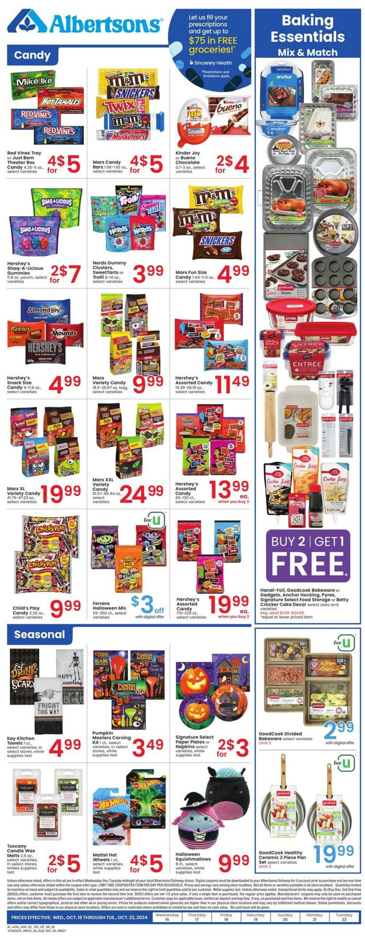 Weekly ad Albertsons 10/16/2024 - 10/22/2024