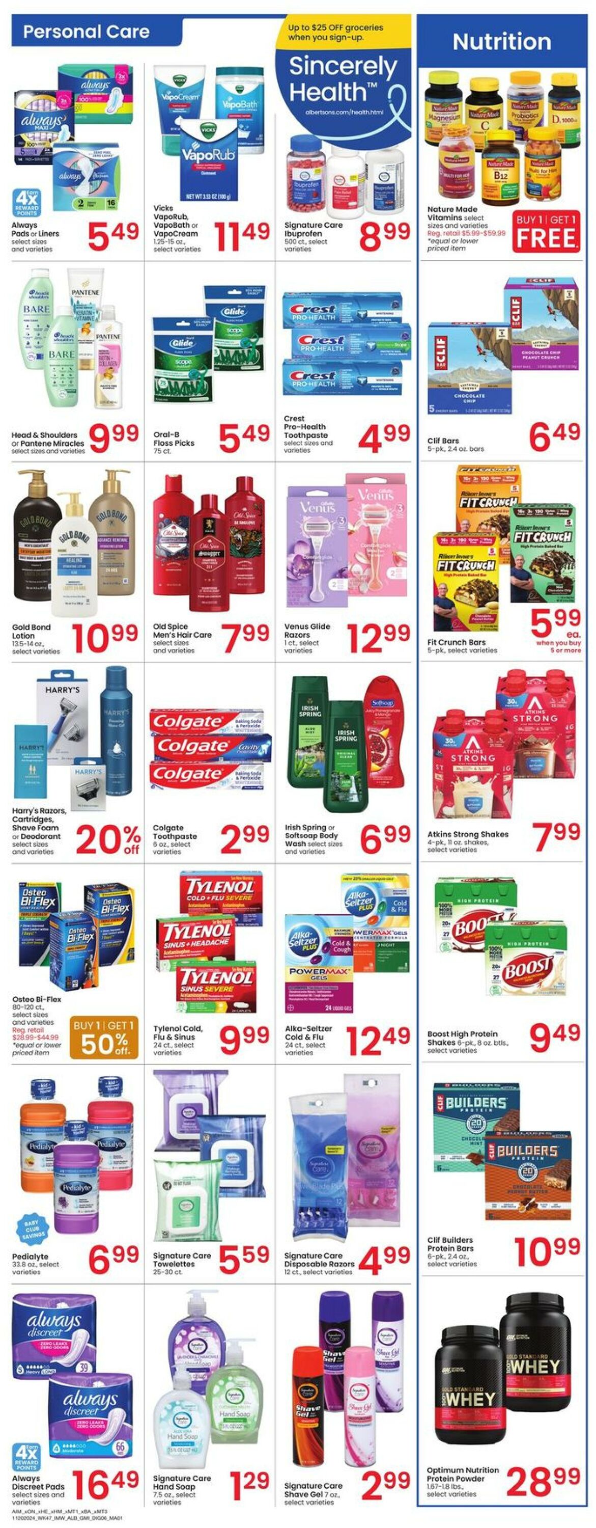 Weekly ad Albertsons 11/20/2024 - 11/26/2024