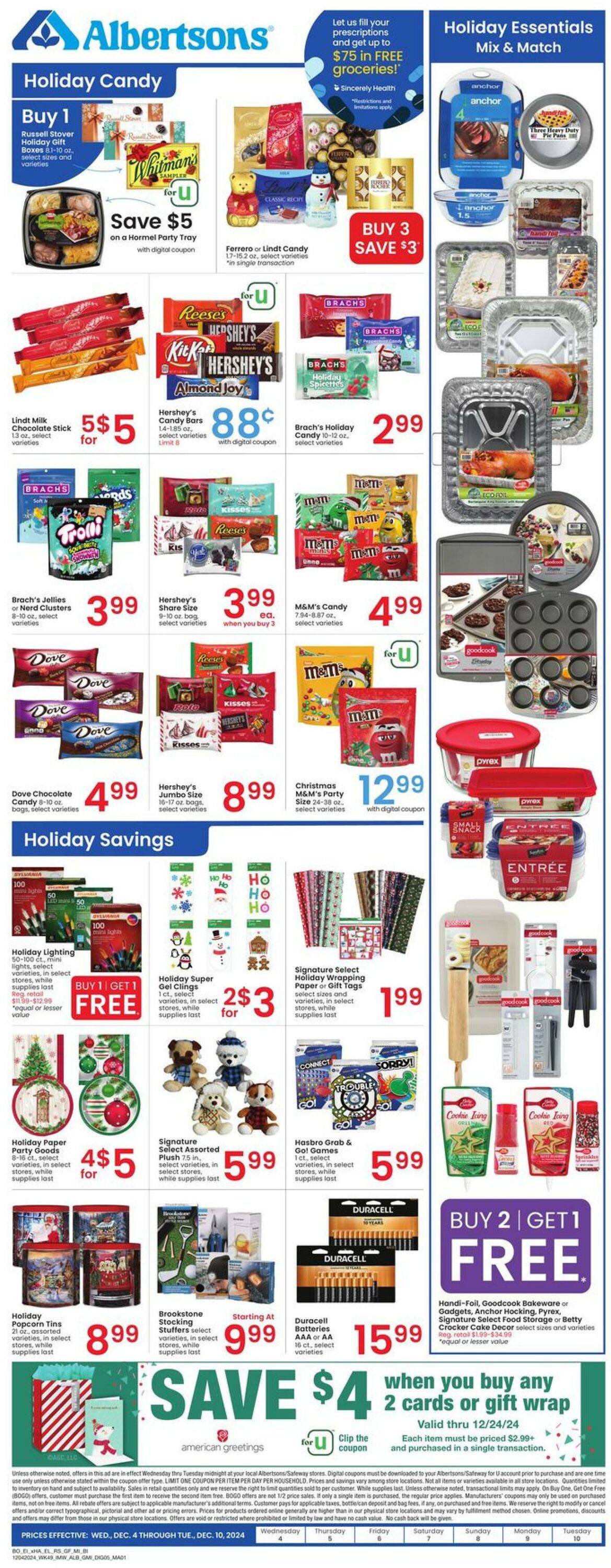 Weekly ad Albertsons 12/04/2024 - 12/10/2024