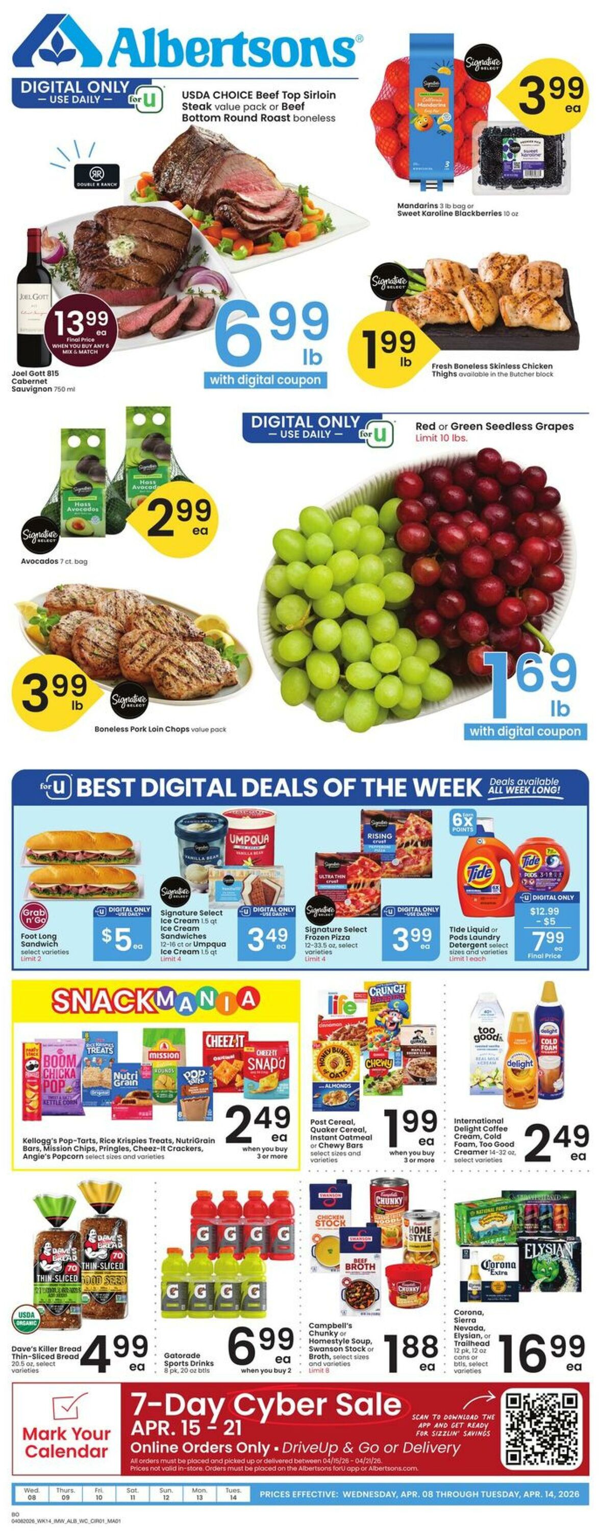 Weekly ad Albertsons 04/08/2026 - 04/14/2026