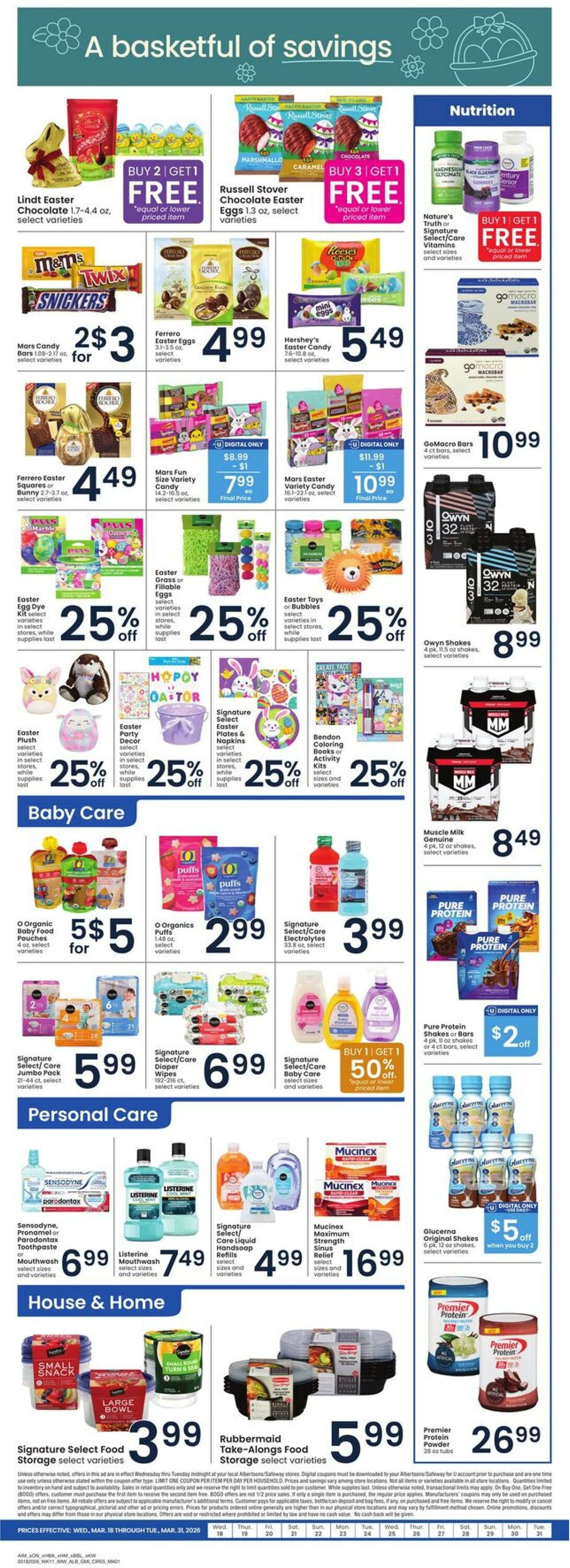 Weekly ad Albertsons 03/25/2026 - 03/31/2026