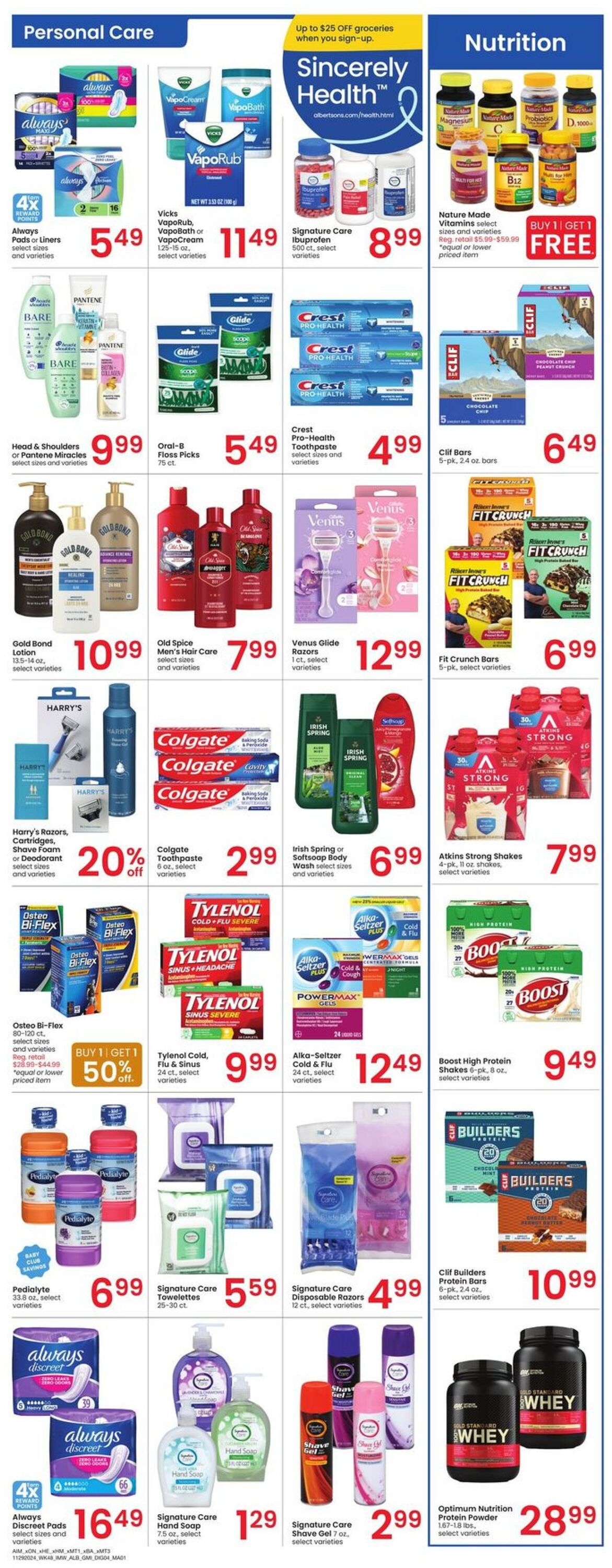 Weekly ad Albertsons 11/29/2024 - 12/03/2024