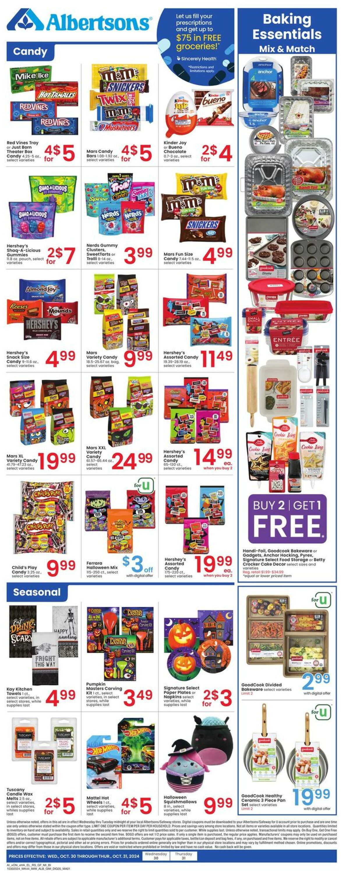 Weekly ad Albertsons 10/30/2024 - 11/05/2024