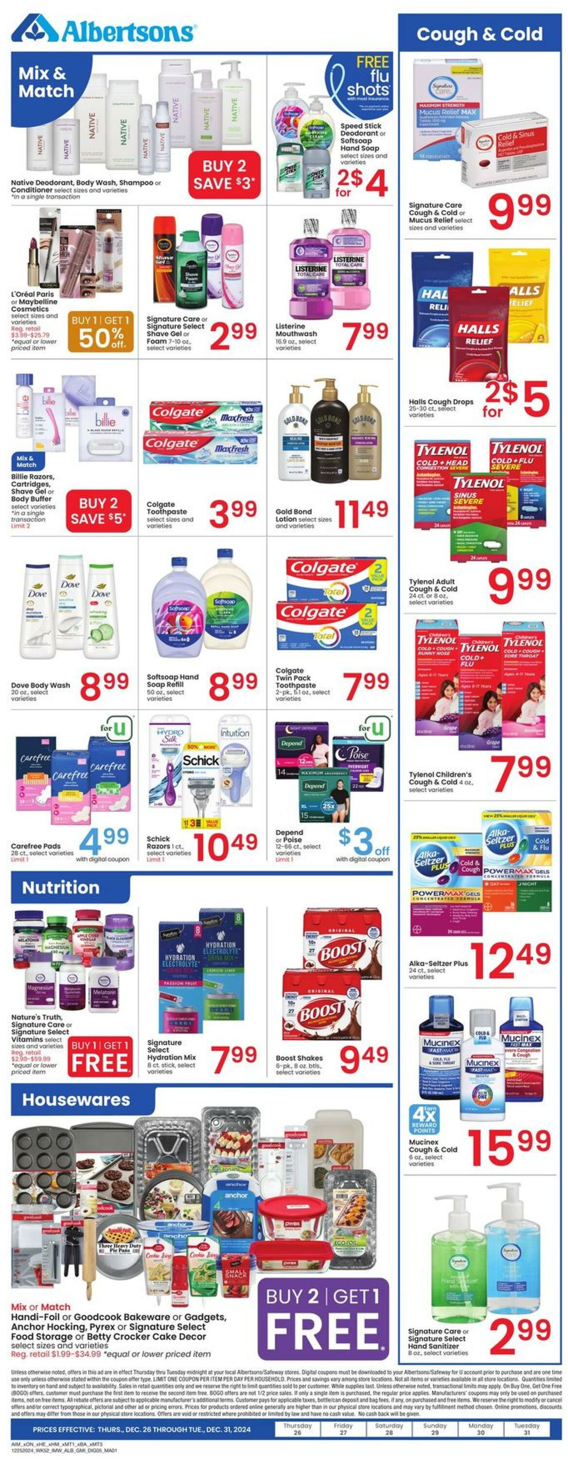 Weekly ad Albertsons 12/26/2024 - 12/31/2024