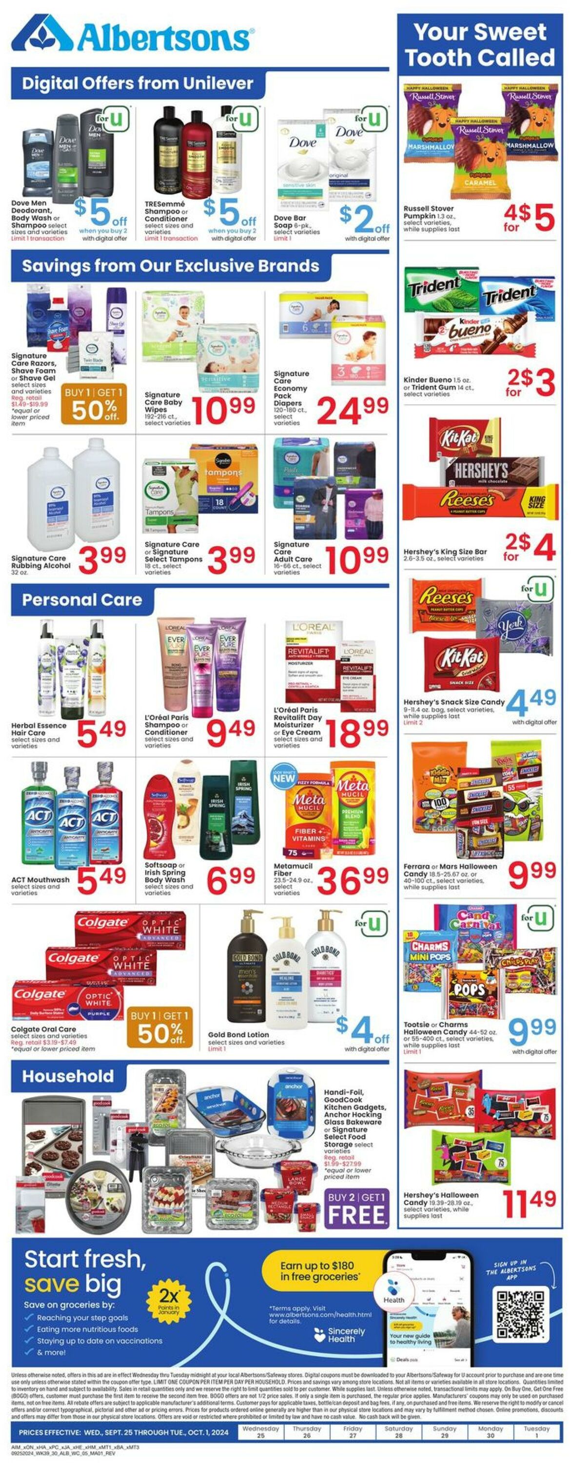 Weekly ad Albertsons 09/25/2024 - 10/01/2024