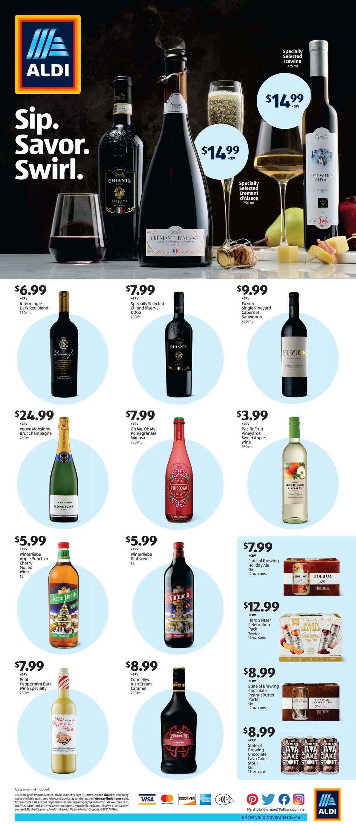 Weekly ad Aldi - Holiday Spirits Digital Ad - South Gate, CA Nov 13, 2024 - Nov 19, 2024