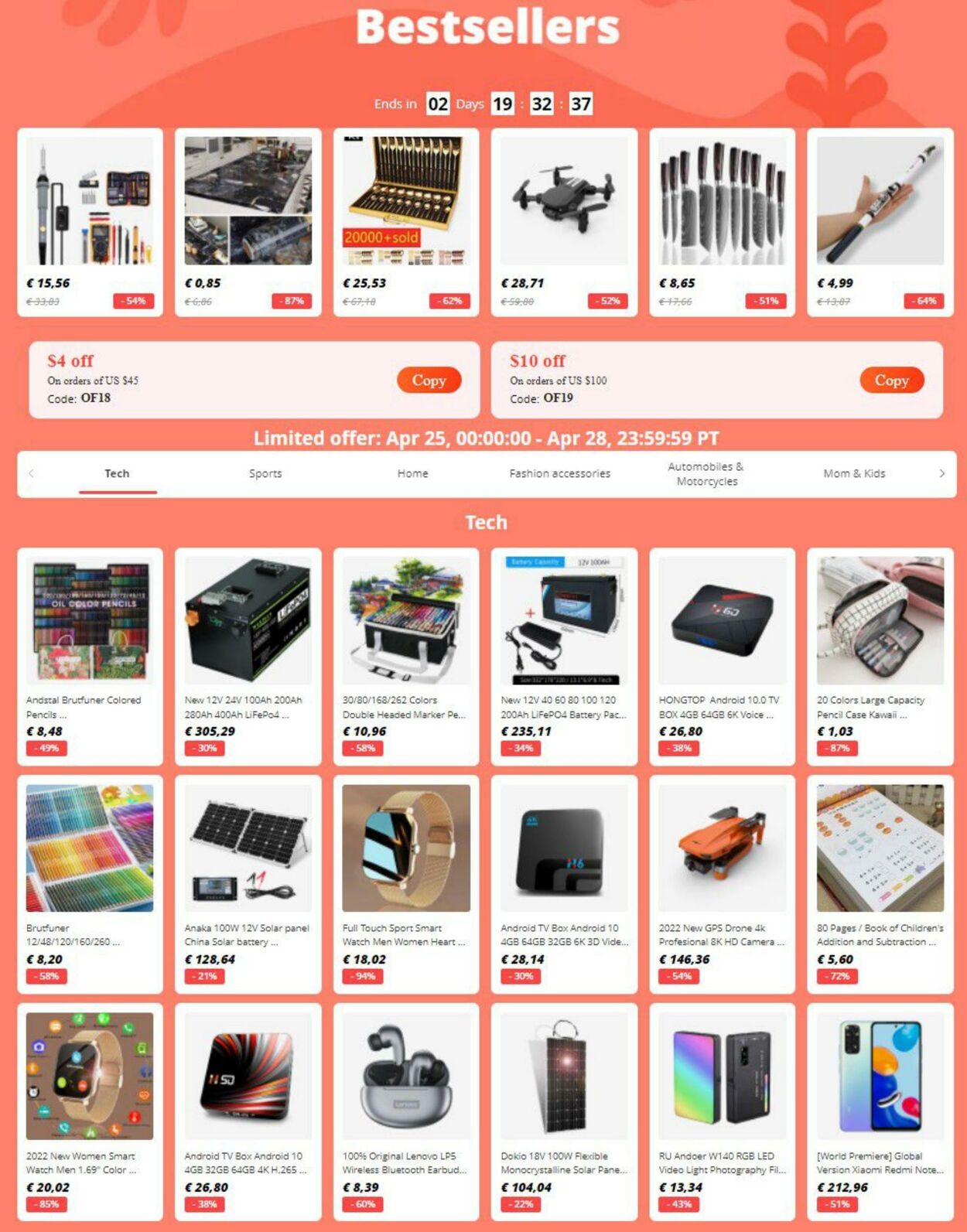AliExpress Promotional weekly ads