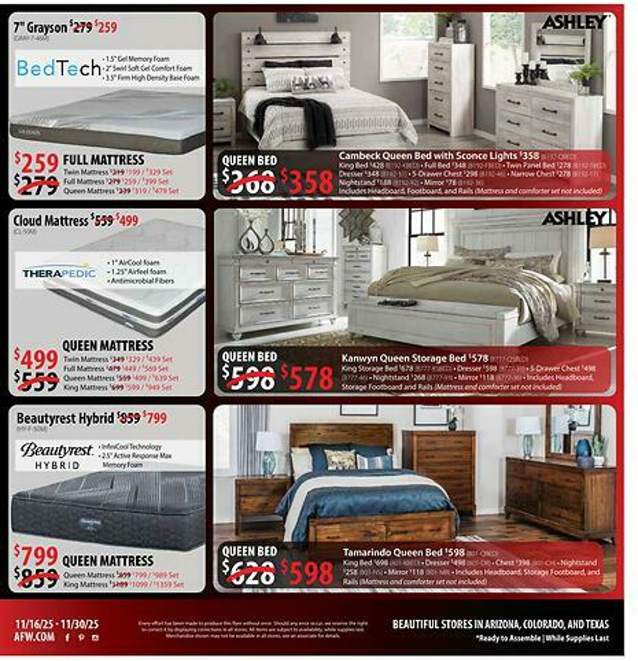 Weekly ad American Furniture Warehouse 11/18/2025 - 12/02/2025