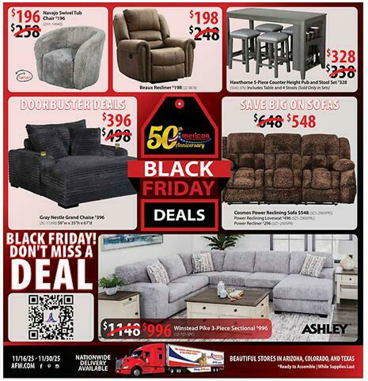 Weekly ad American Furniture Warehouse 11/18/2025 - 12/02/2025