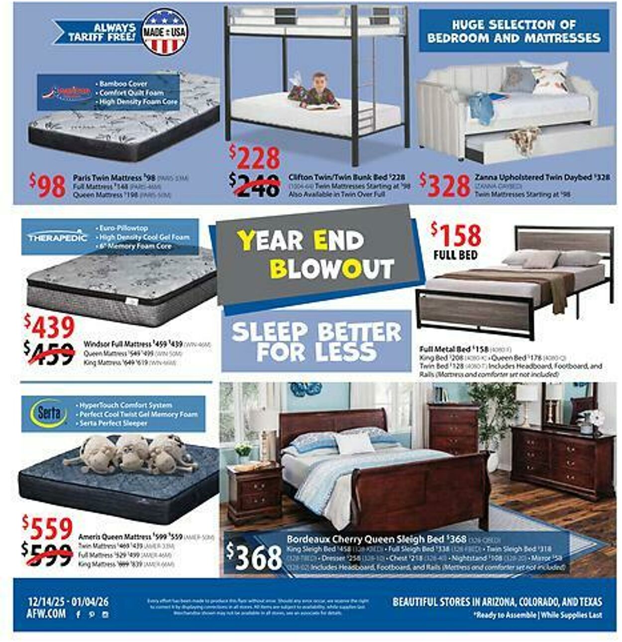 Weekly ad American Furniture Warehouse 12/16/2025 - 12/30/2025