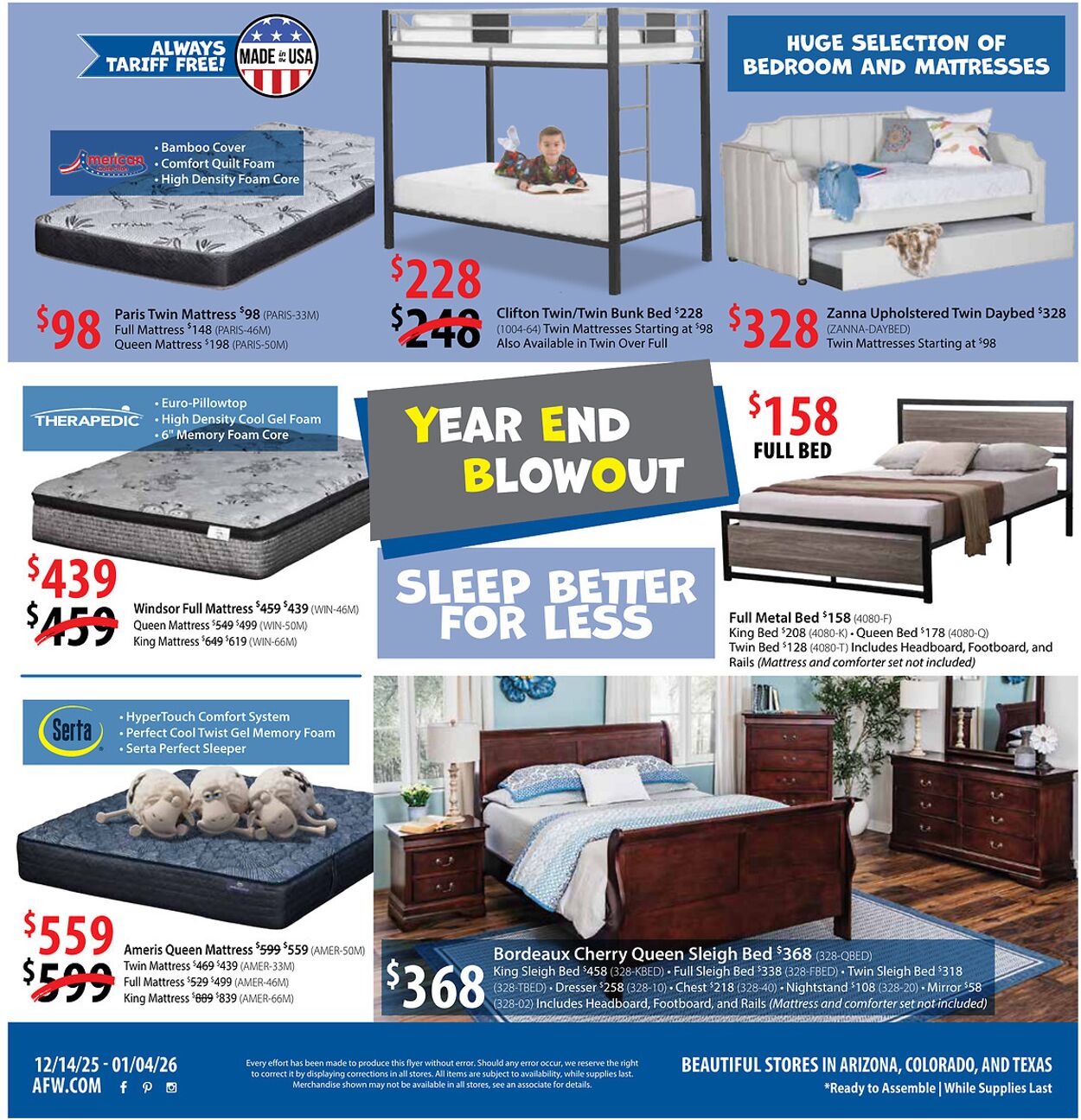 Weekly ad American Furniture Warehouse 12/16/2025 - 12/30/2025