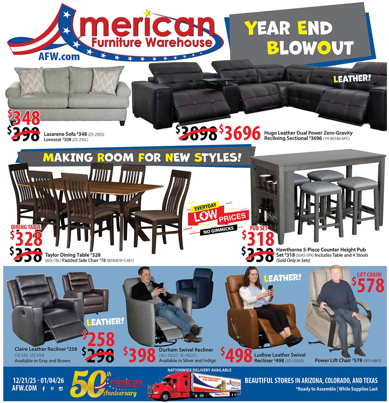 Weekly ad American Furniture Warehouse 12/29/2025 - 01/05/2026
