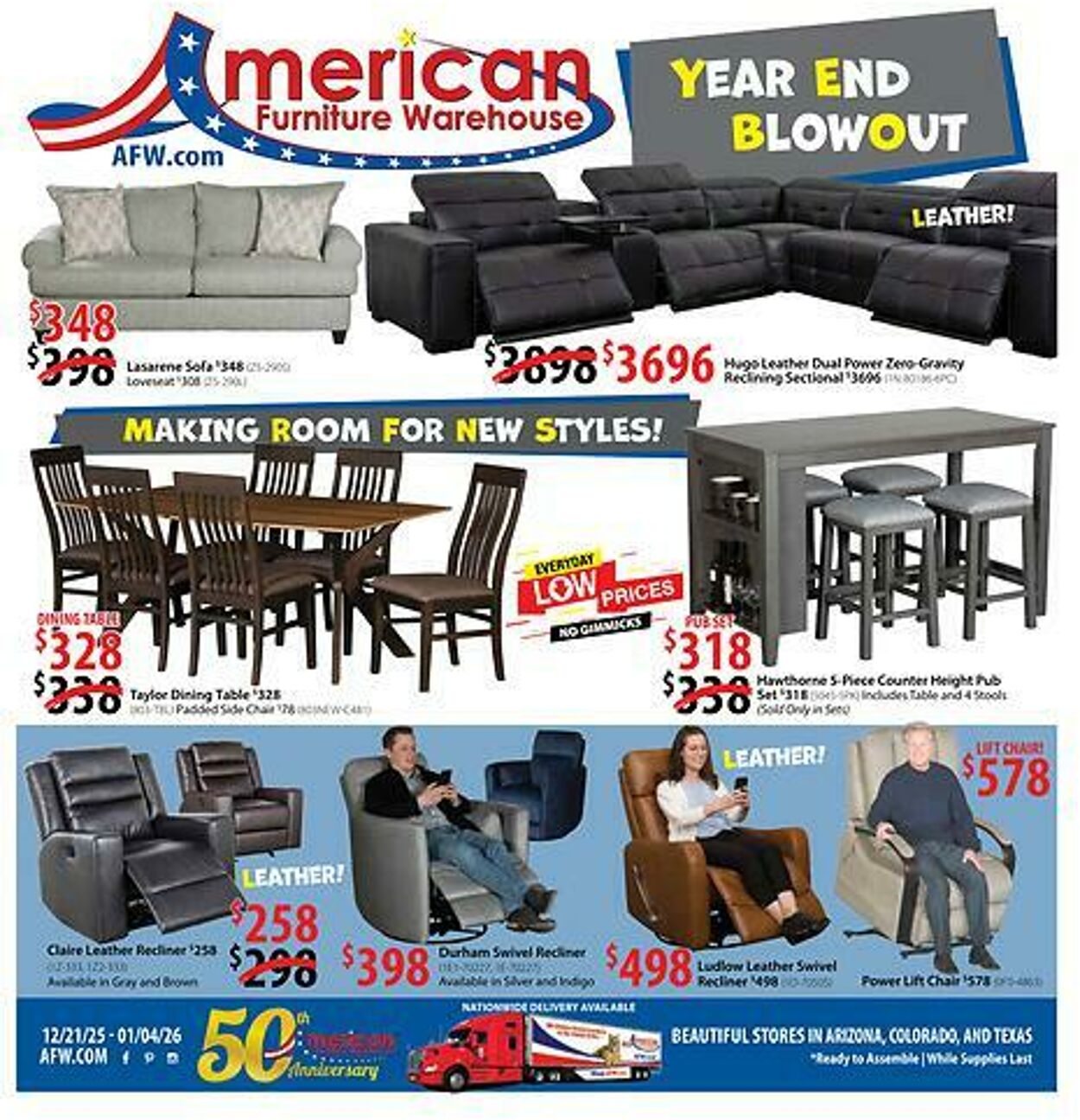 Weekly ad American Furniture Warehouse 12/29/2025 - 01/05/2026