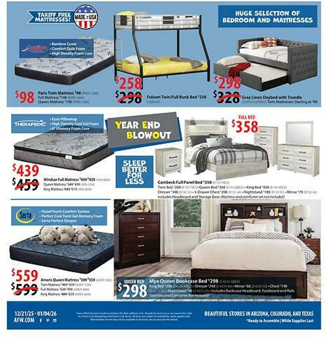 Weekly ad American Furniture Warehouse 12/29/2025 - 01/05/2026