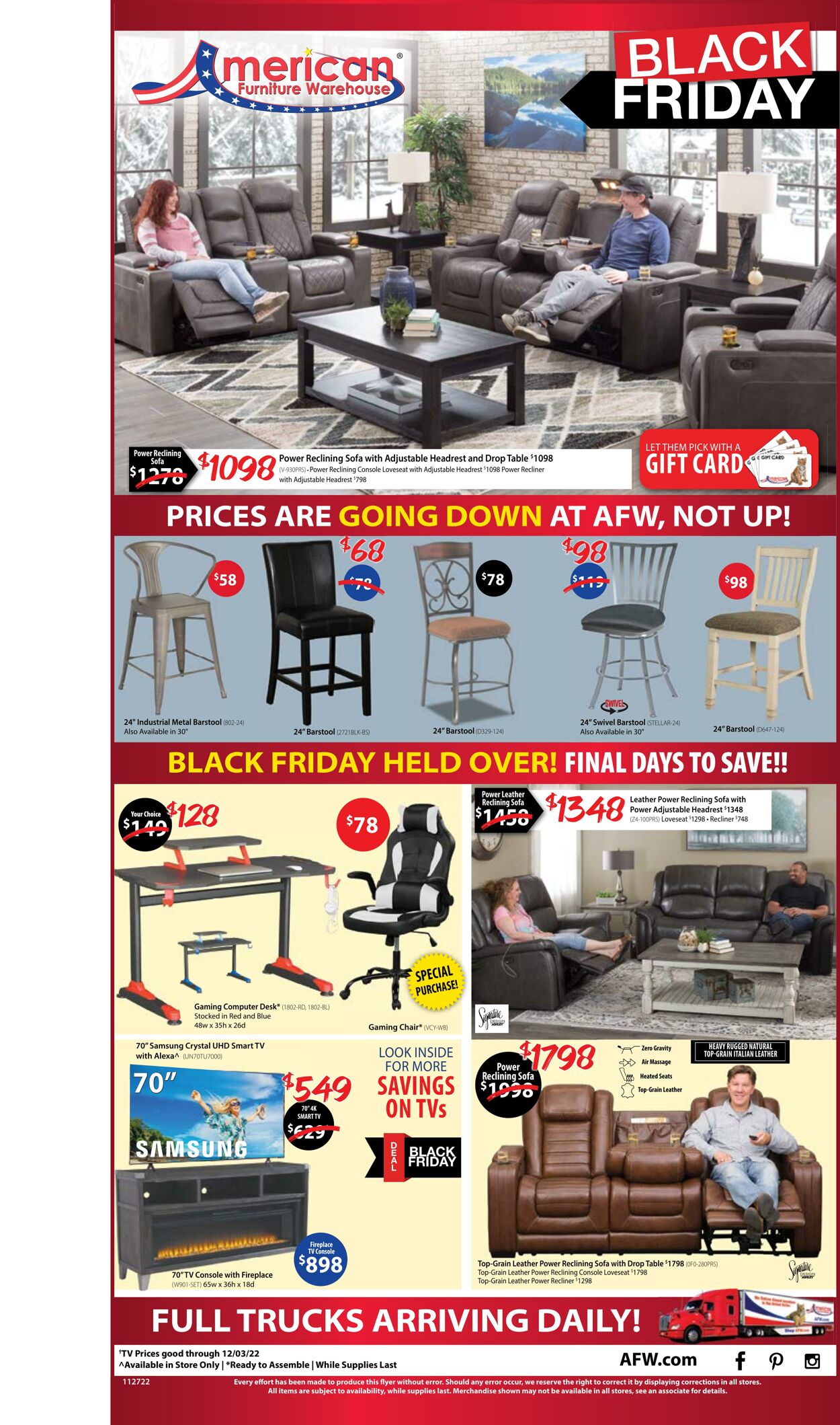 Weekly ad American Furniture Warehouse 12/02/2022-01/02/2023