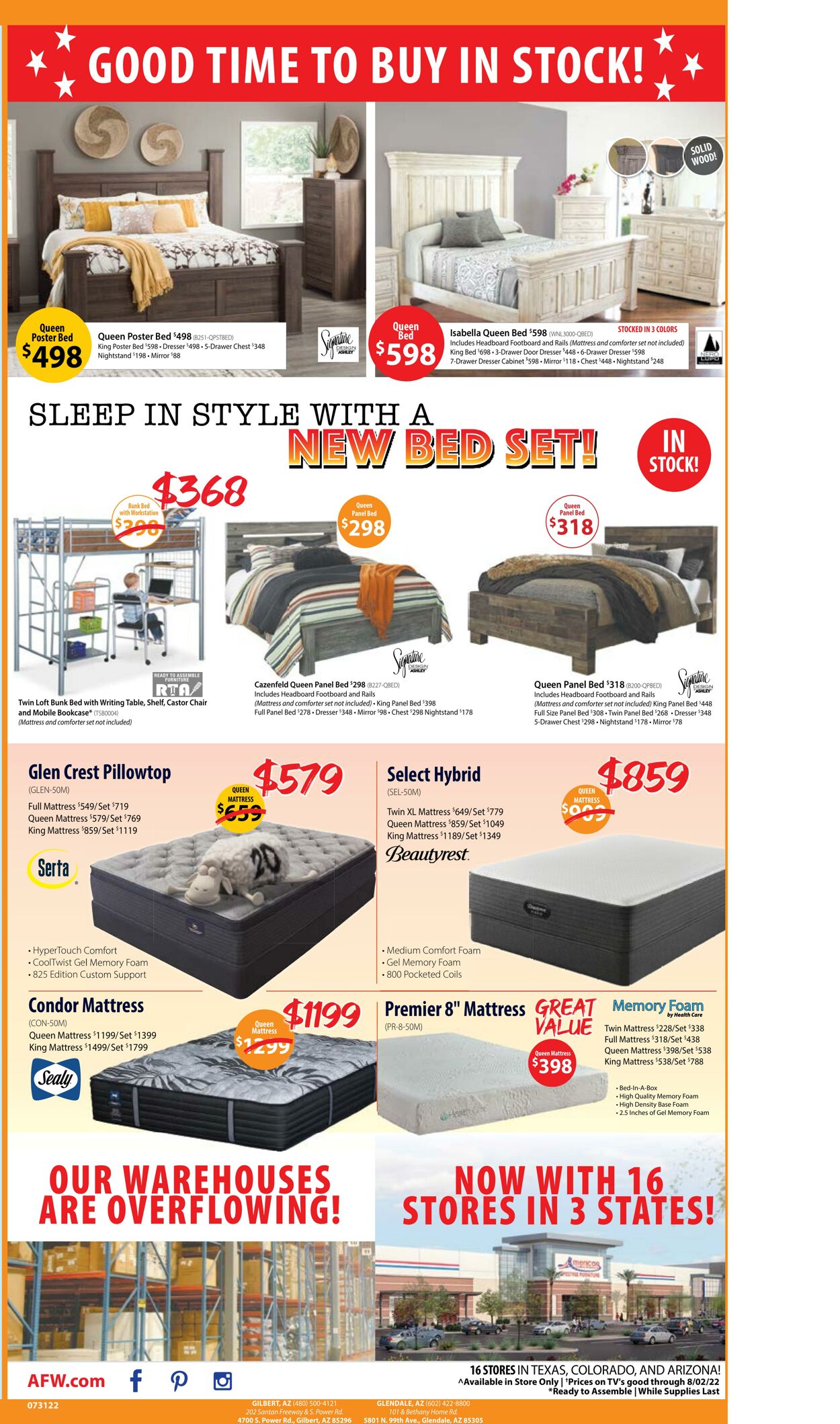 Weekly ad American Furniture Warehouse 08/01/2022 - 08/08/2022