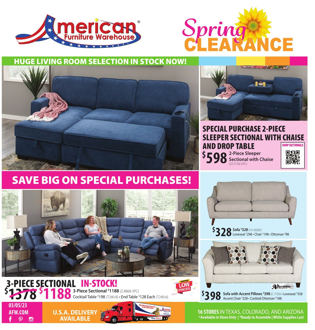Weekly ad American Furniture Warehouse 03/05/2023 - 03/21/2023