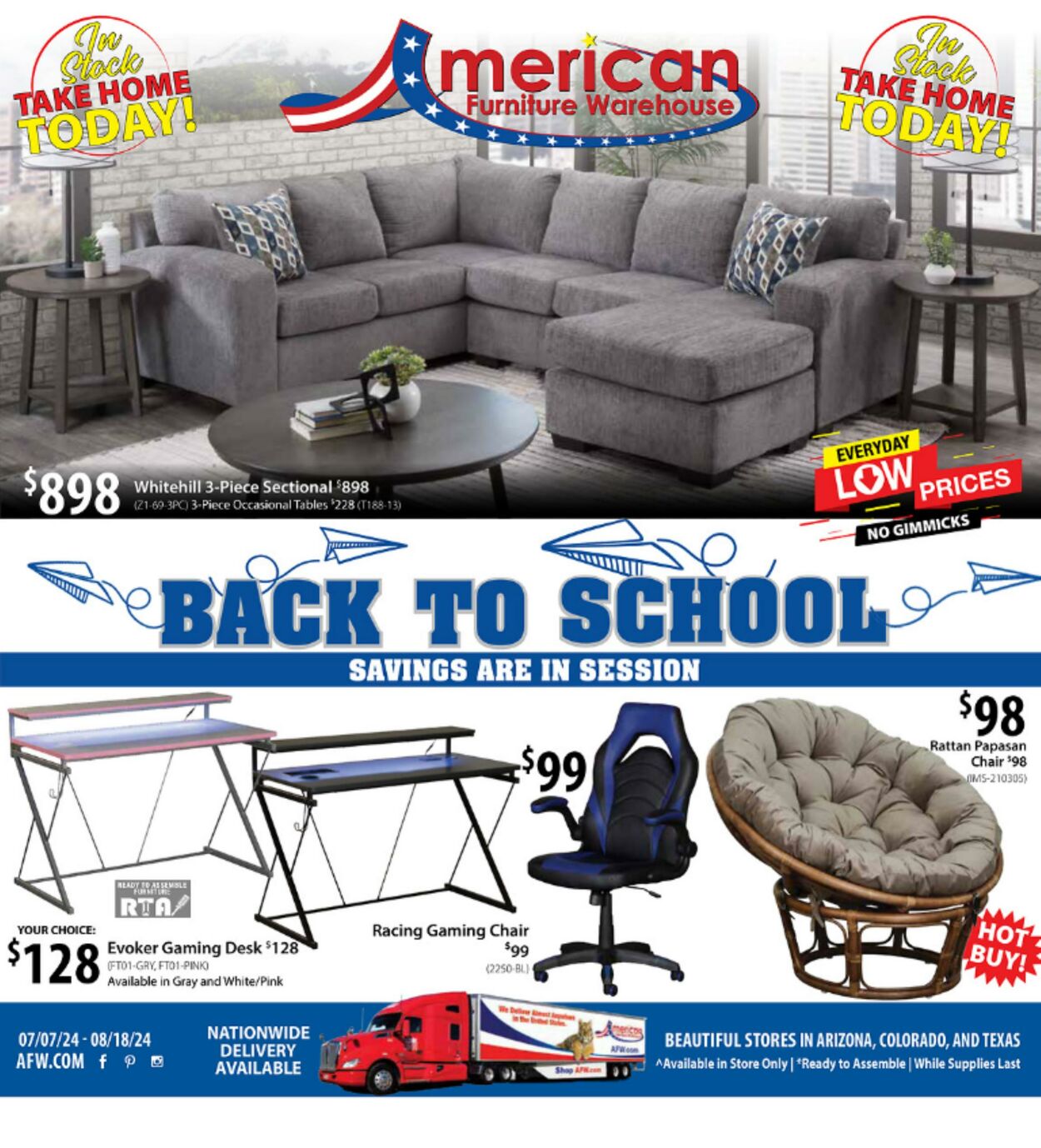 American Furniture Warehouse Promotional weekly ads