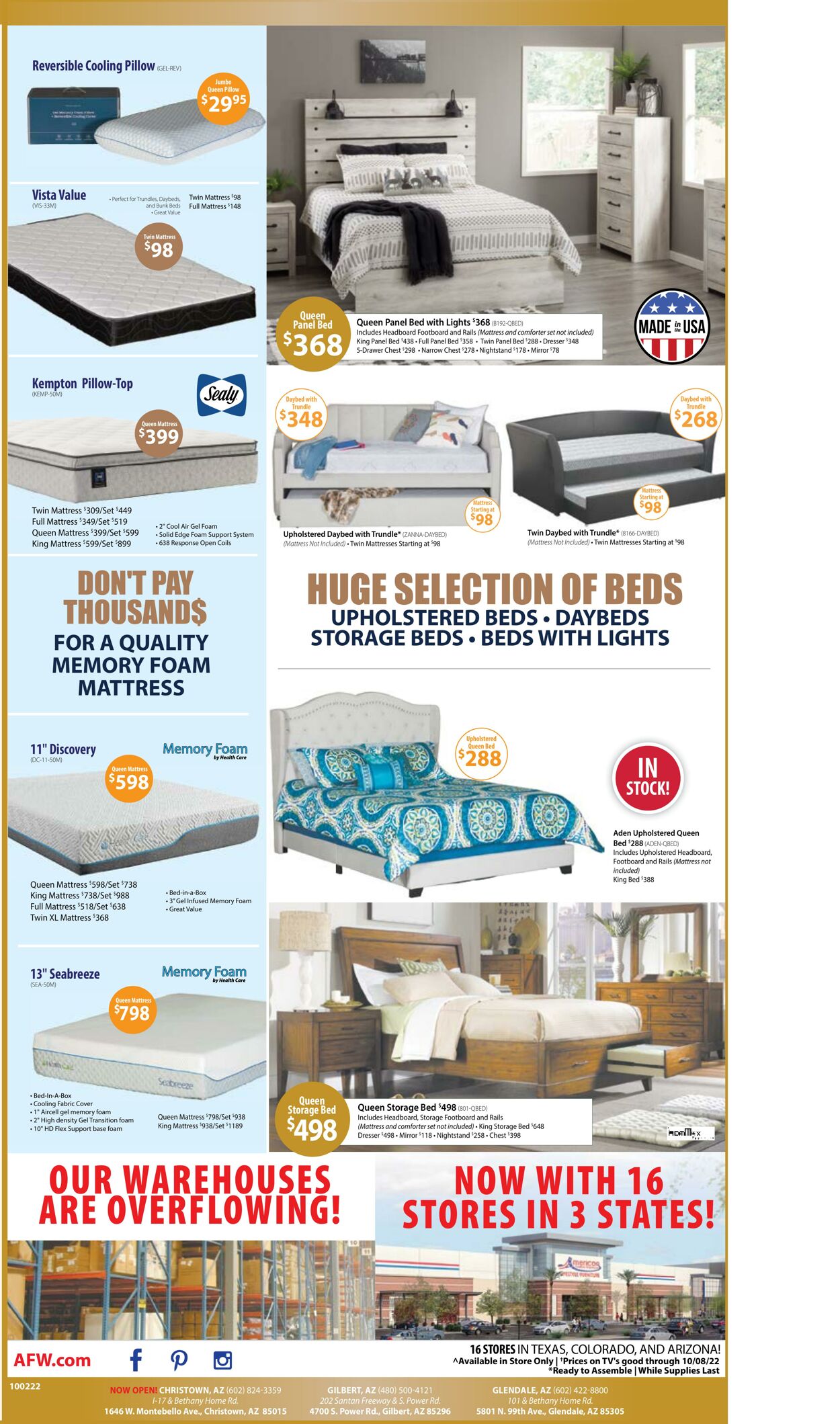 Weekly ad American Furniture Warehouse 10/05/2022 - 11/01/2022