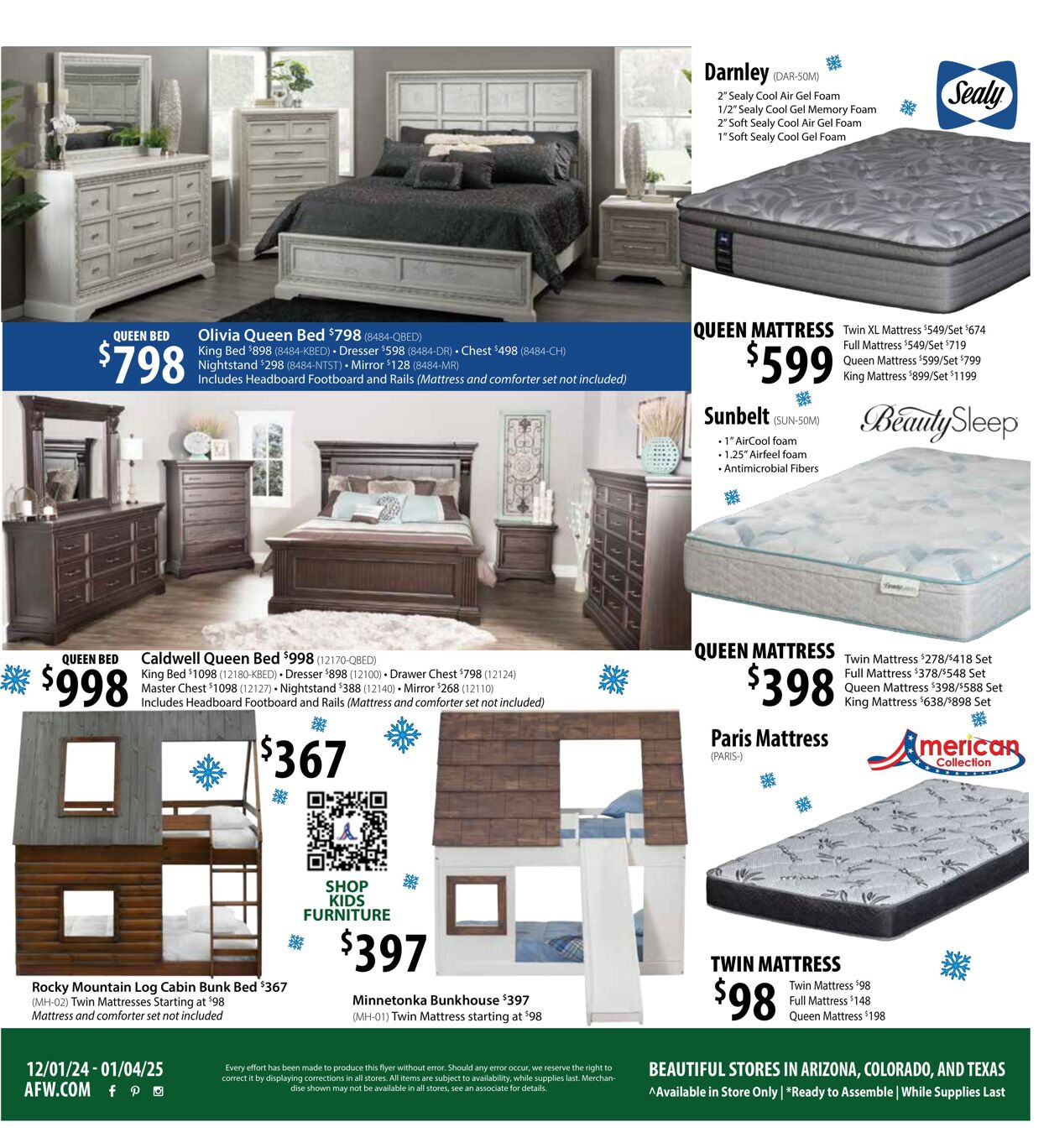 Weekly ad American Furniture Warehouse 12/01/2024 - 01/04/2025