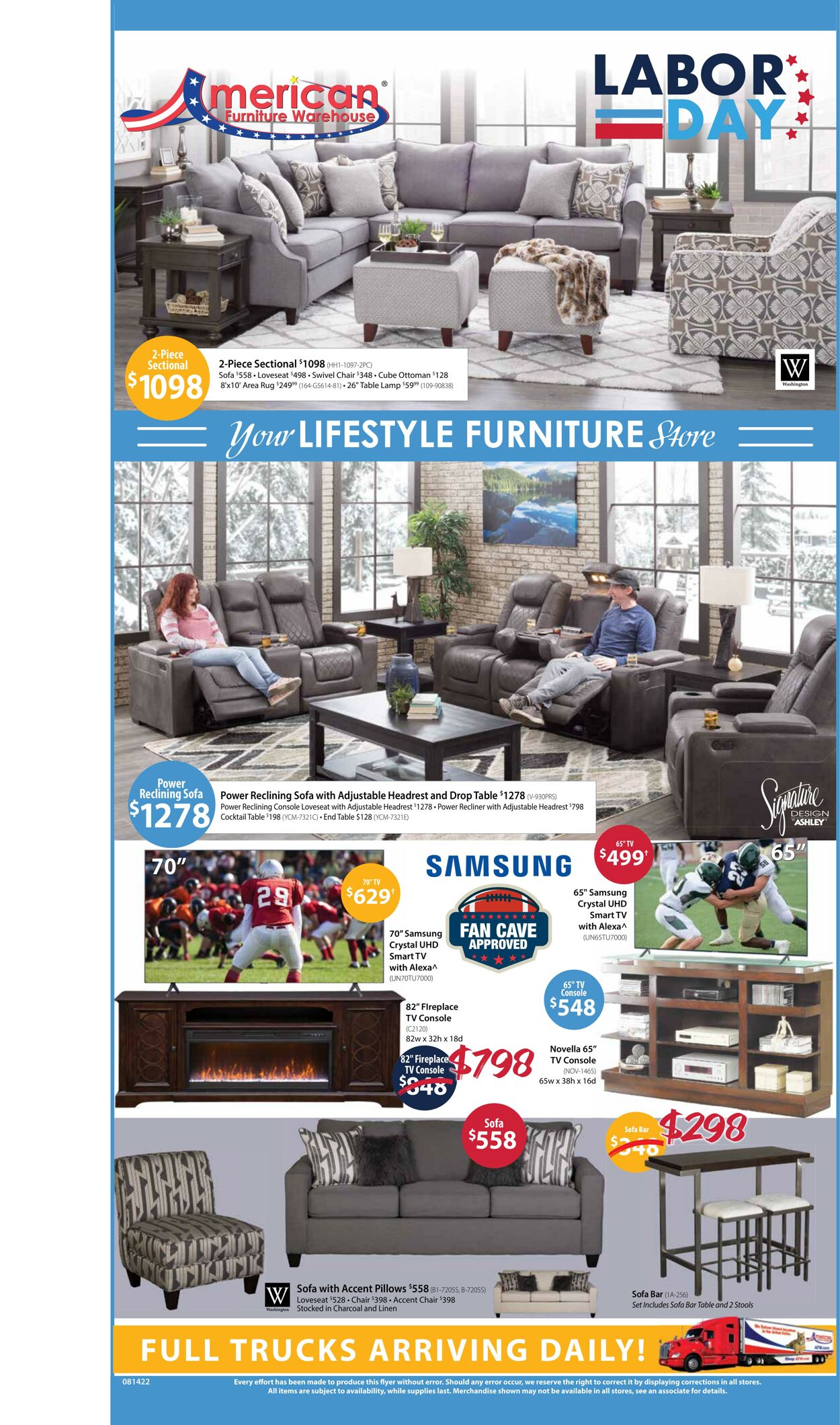 Weekly ad American Furniture Warehouse 09/01/2022 - 09/14/2022