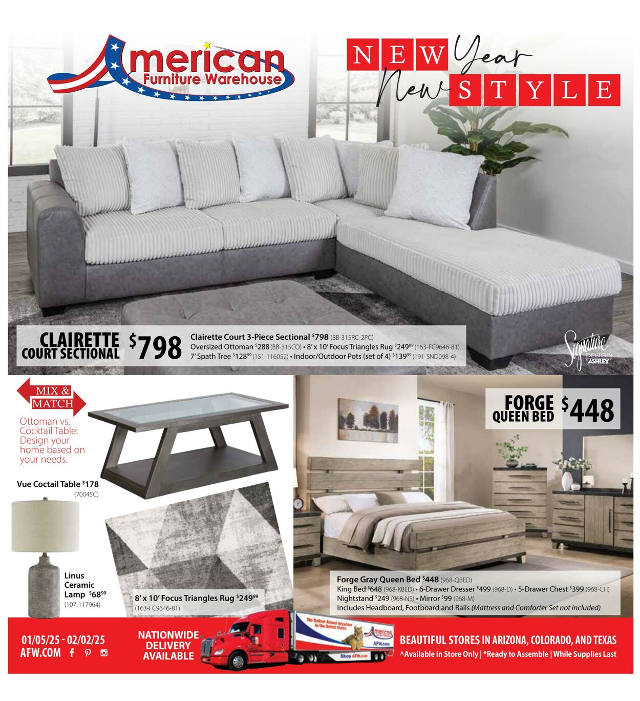 American Furniture Warehouse Promotional weekly ads