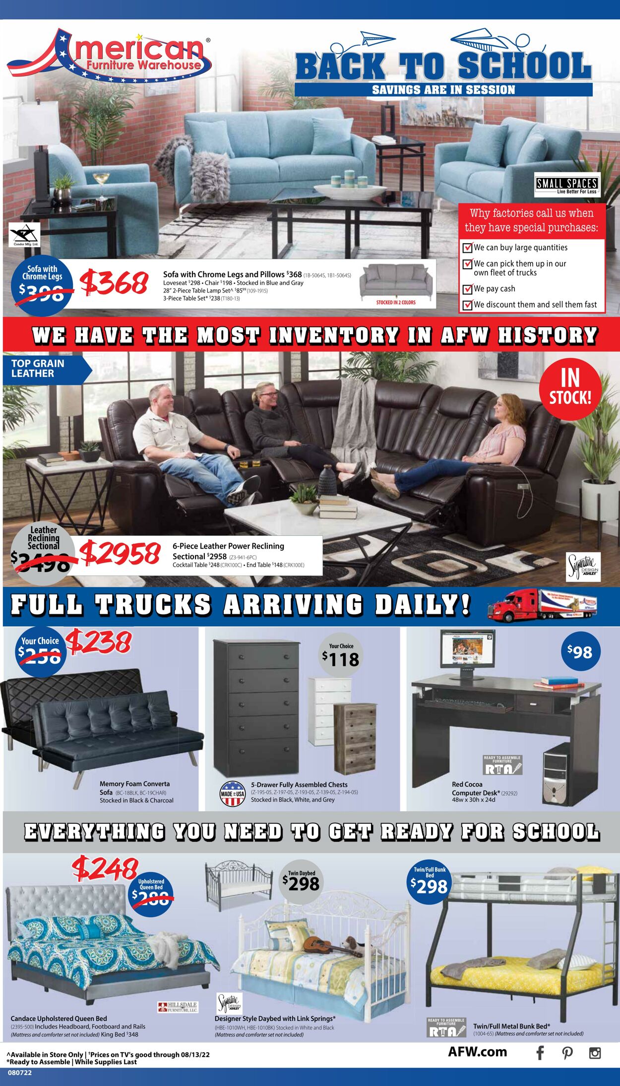 Weekly ad American Furniture Warehouse 08/09/2022 - 08/23/2022