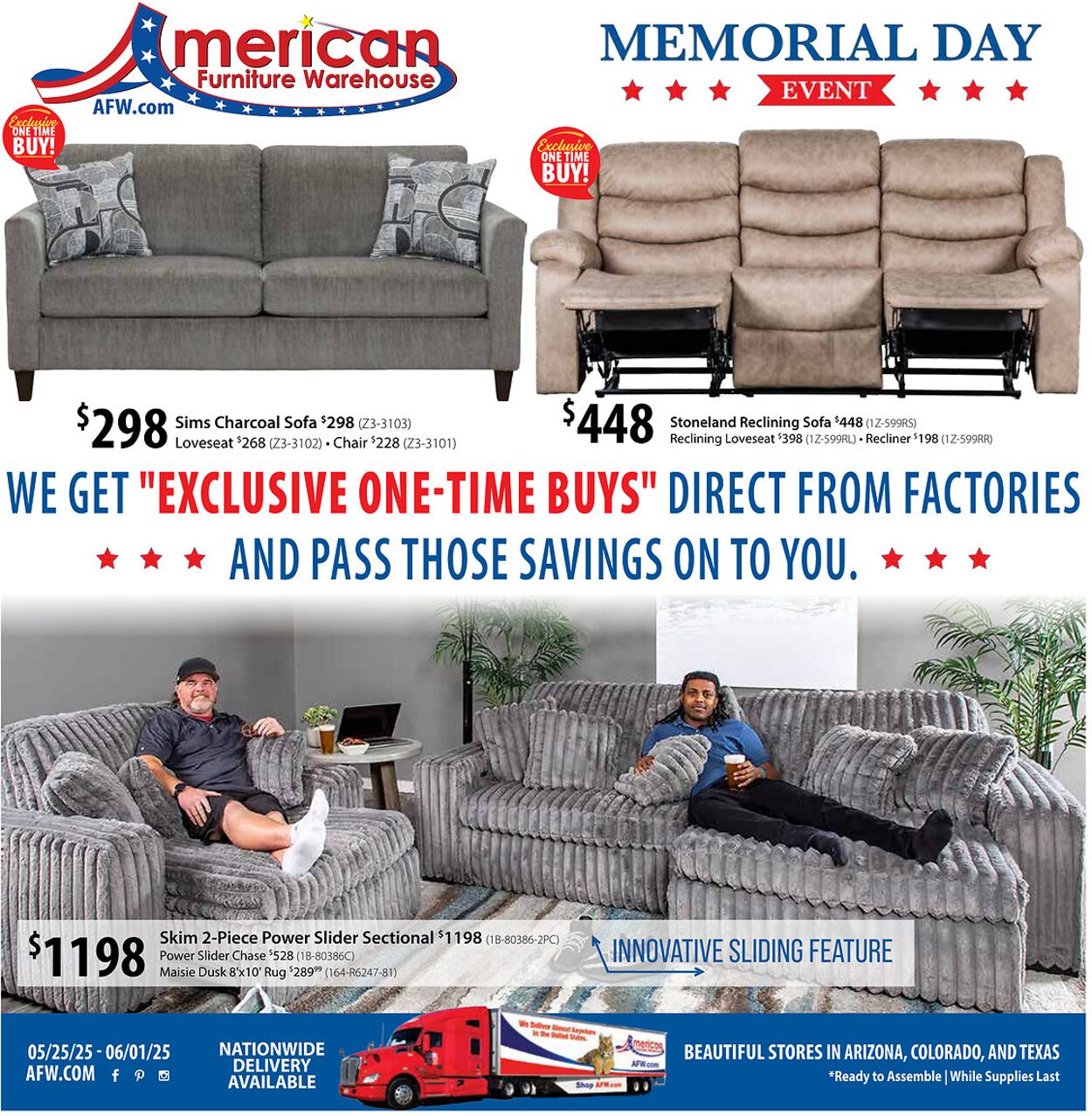 Weekly ad American Furniture Warehouse 05/23/2025 - 06/06/2025