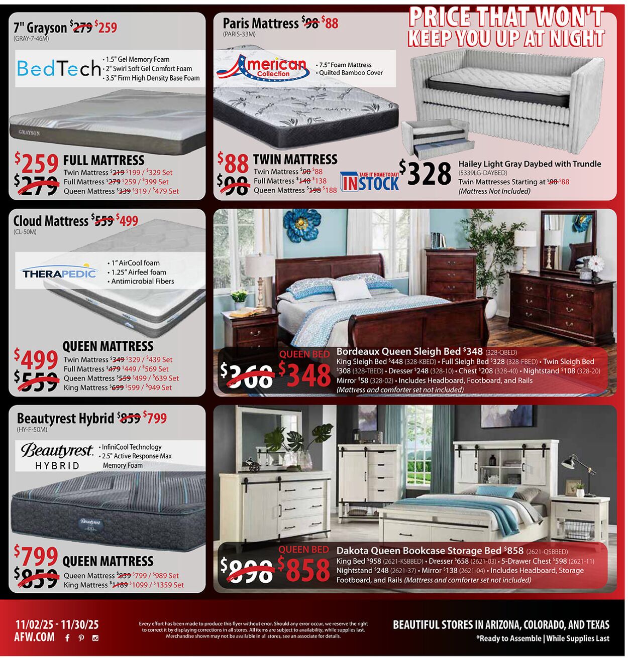 Weekly ad American Furniture Warehouse 11/03/2025 - 11/17/2025