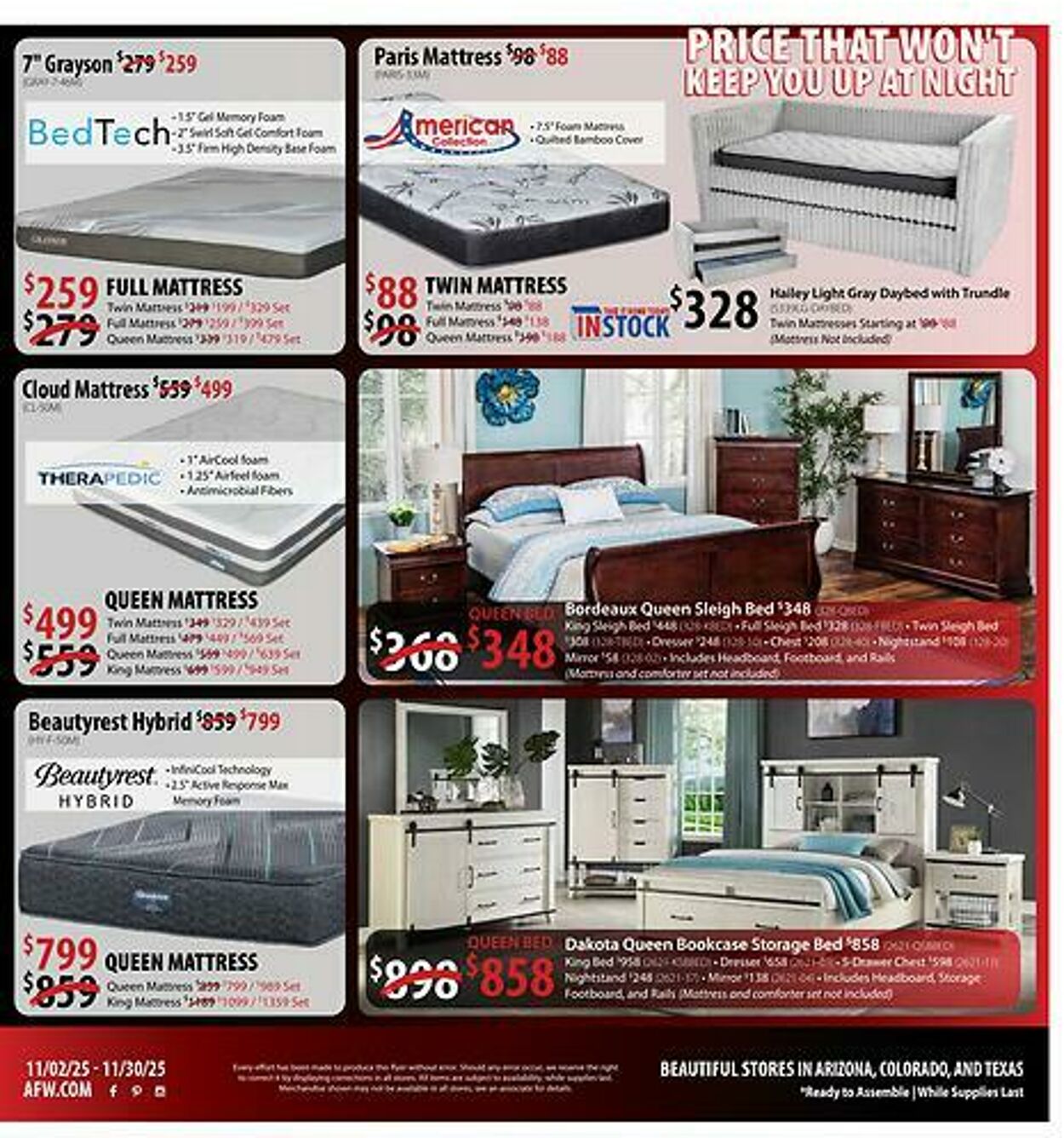 Weekly ad American Furniture Warehouse 11/03/2025 - 11/17/2025