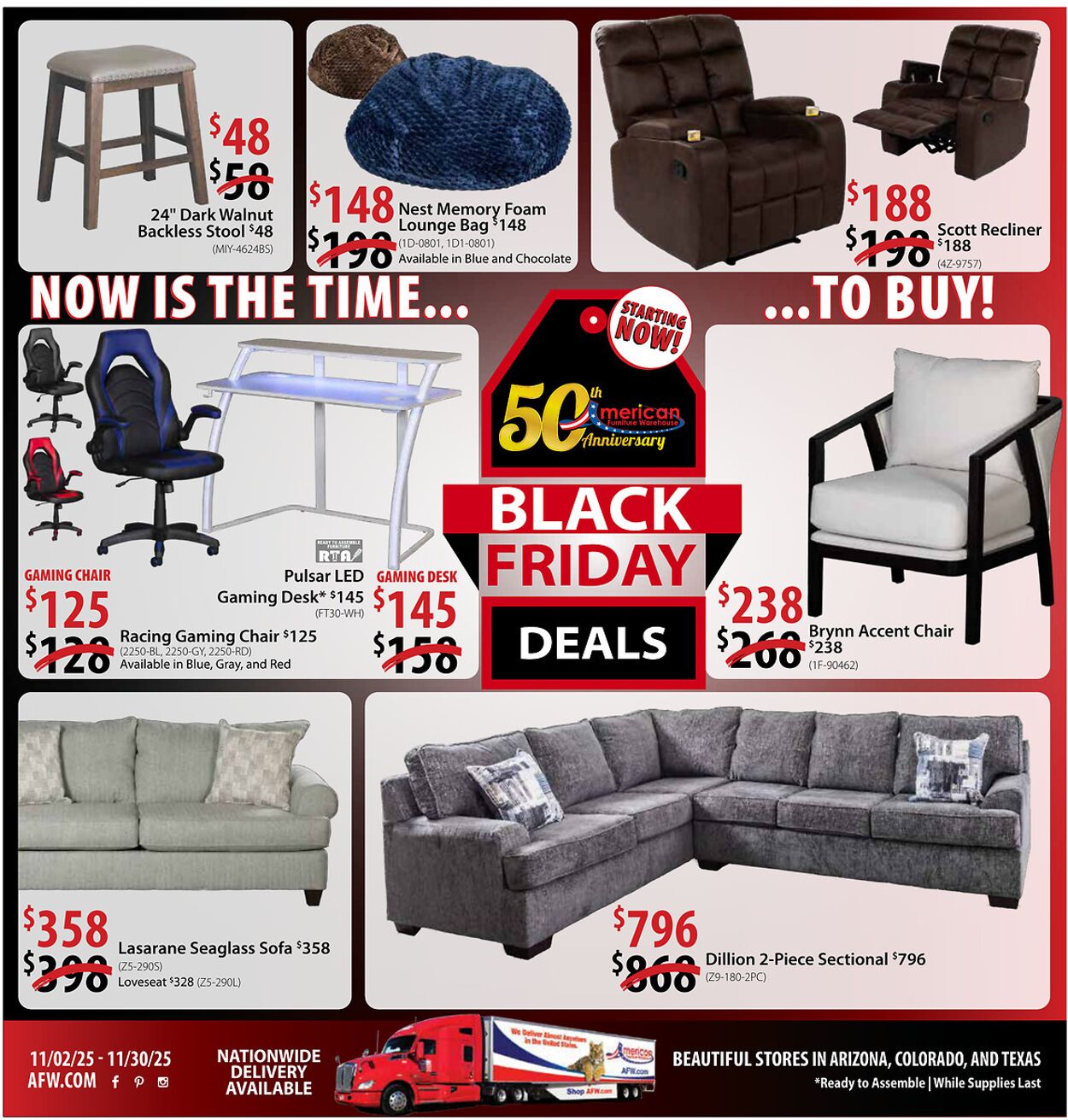 Weekly ad American Furniture Warehouse 11/03/2025 - 11/17/2025
