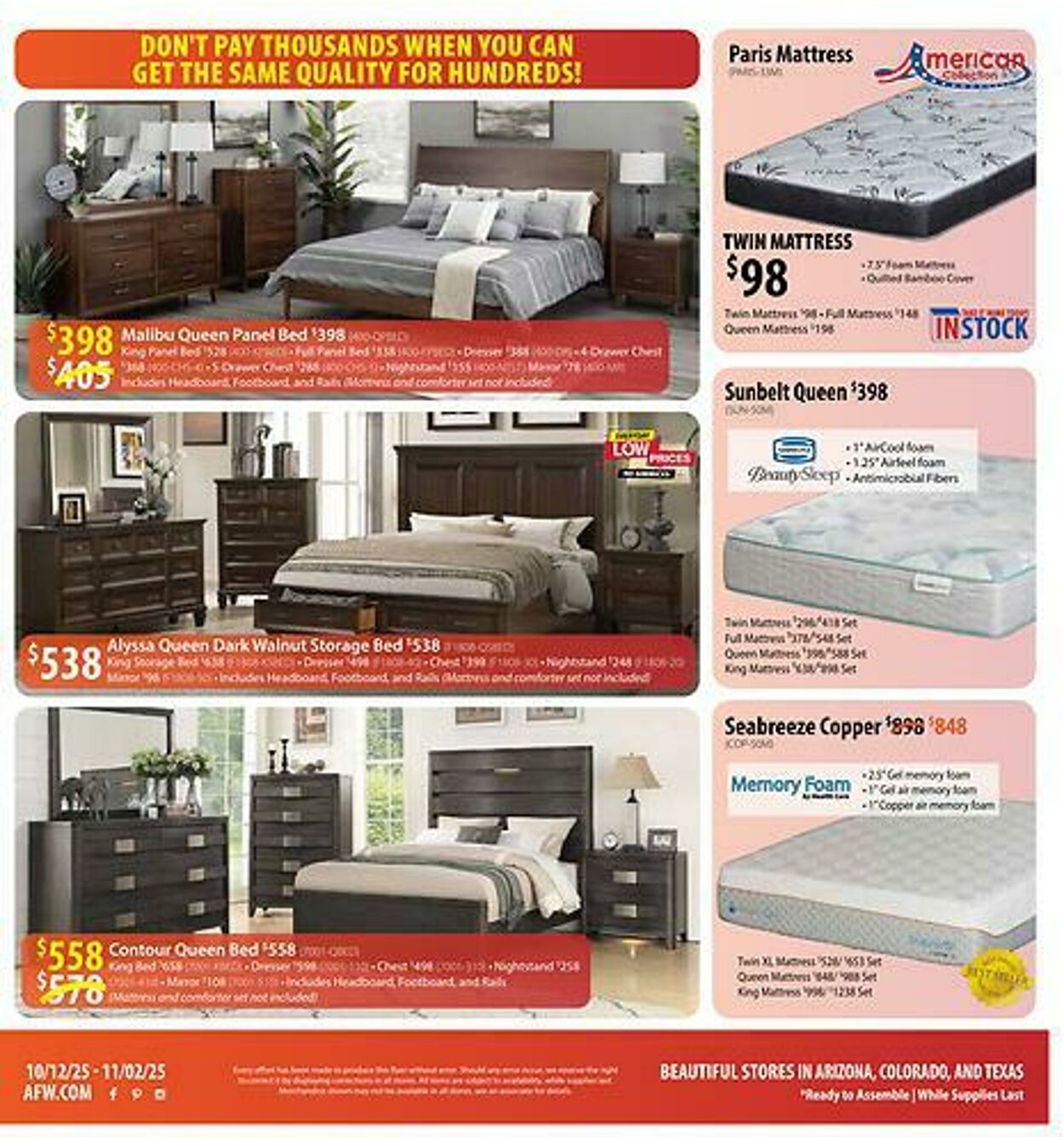 Weekly ad American Furniture Warehouse 10/14/2025 - 10/28/2025