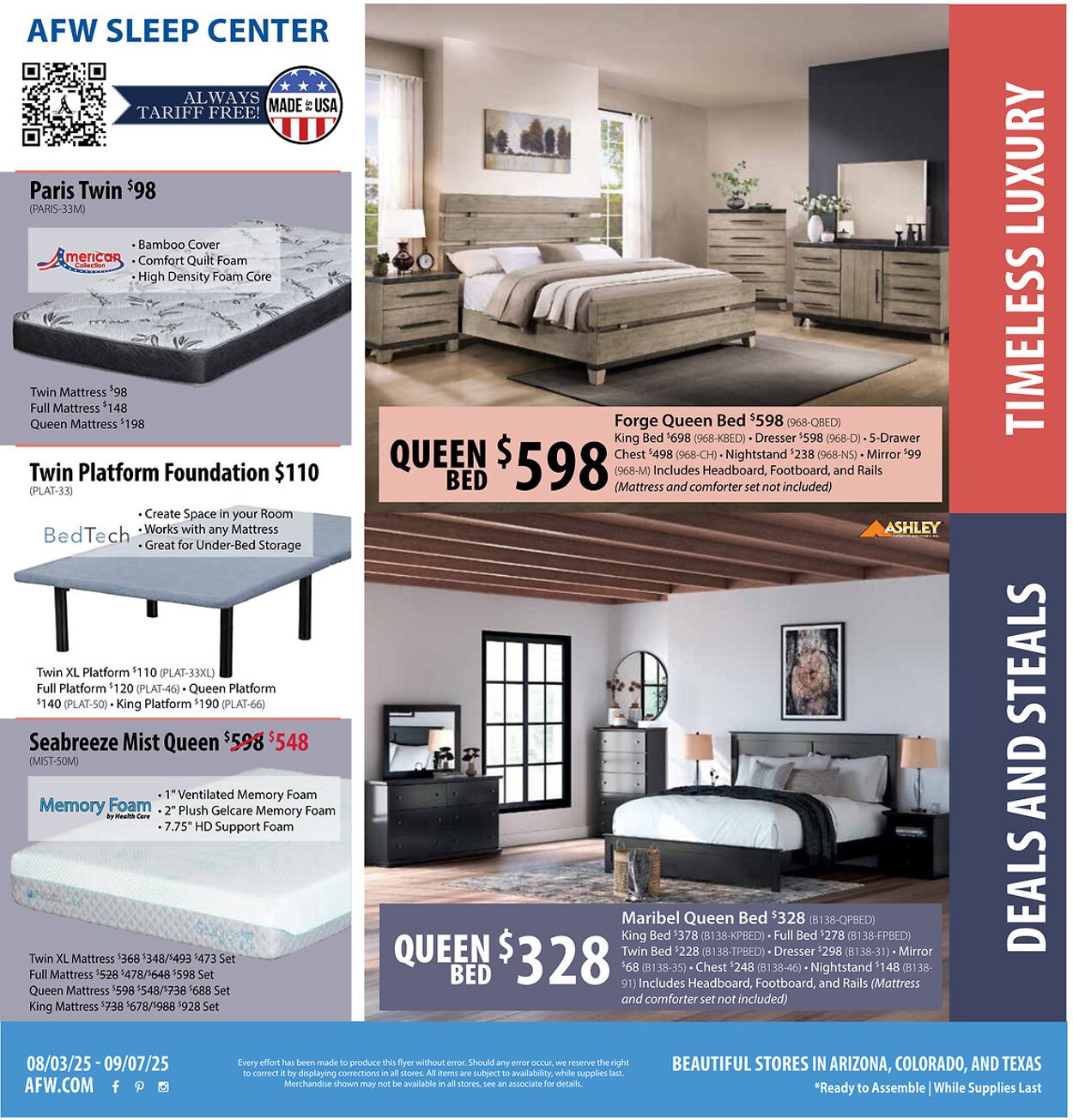 Weekly ad American Furniture Warehouse 08/05/2025 - 08/19/2025