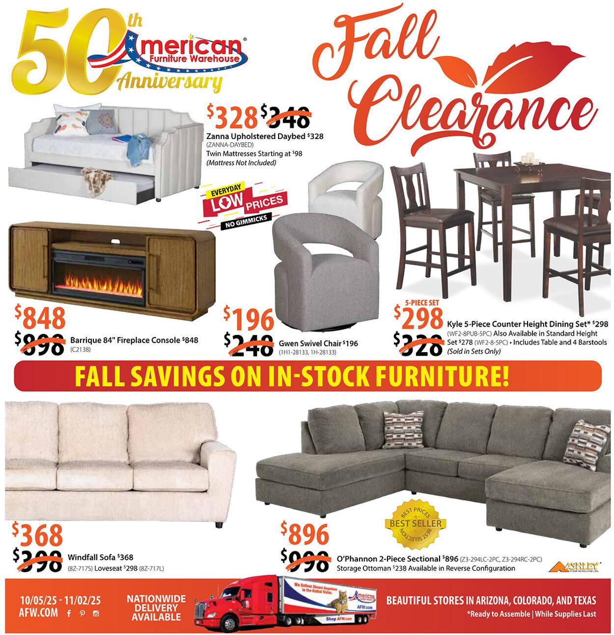 Weekly ad American Furniture Warehouse 10/06/2025 - 10/20/2025