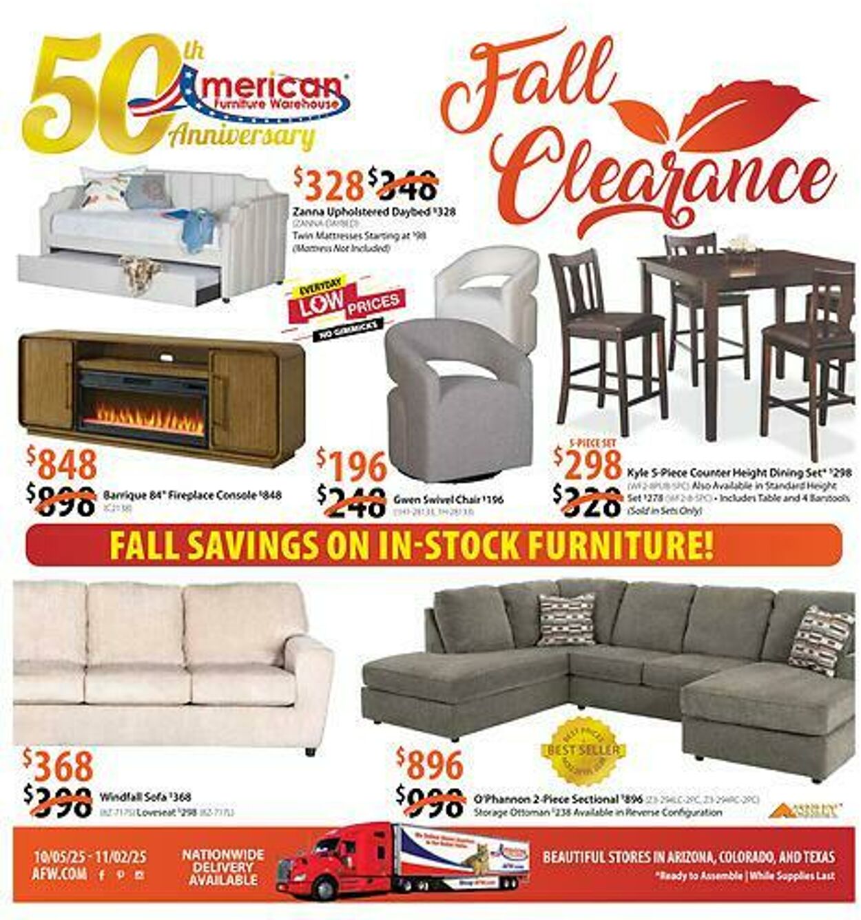 Weekly ad American Furniture Warehouse 10/06/2025 - 10/20/2025