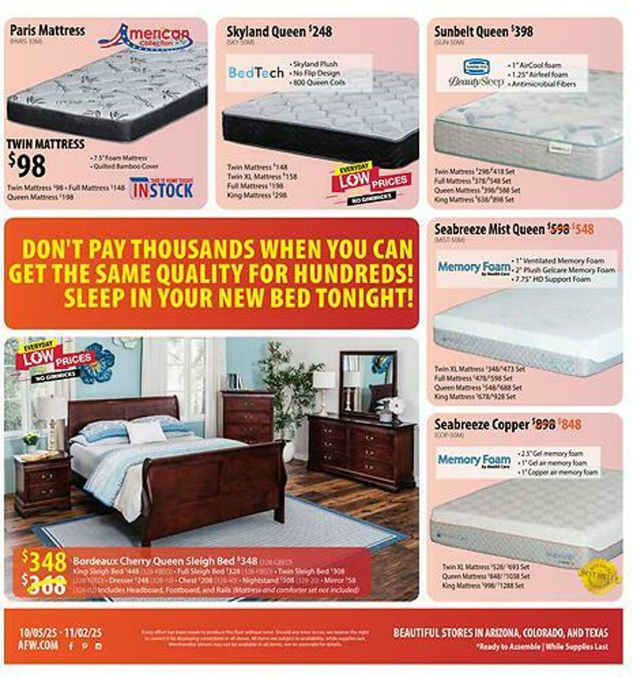 Weekly ad American Furniture Warehouse 10/06/2025 - 10/20/2025