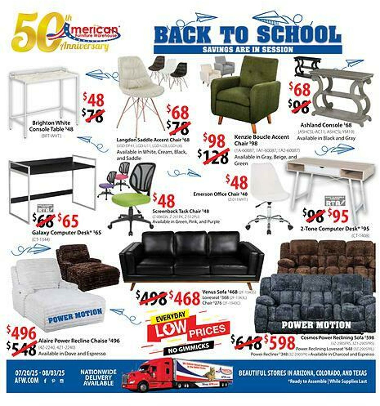 Weekly ad American Furniture Warehouse 07/22/2025 - 08/05/2025