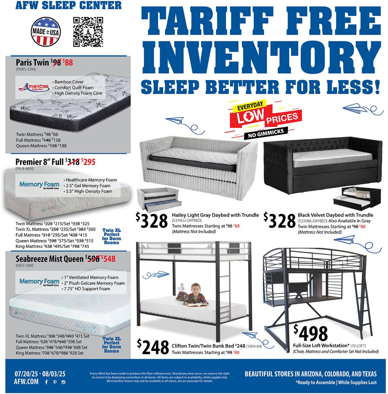 Weekly ad American Furniture Warehouse 07/22/2025 - 08/05/2025