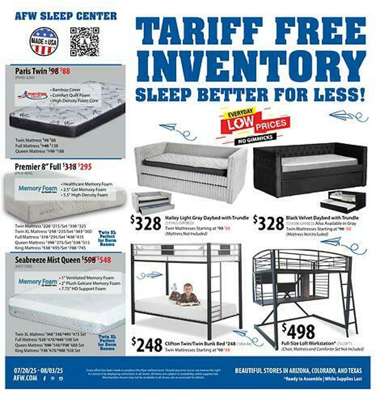 Weekly ad American Furniture Warehouse 07/22/2025 - 08/05/2025