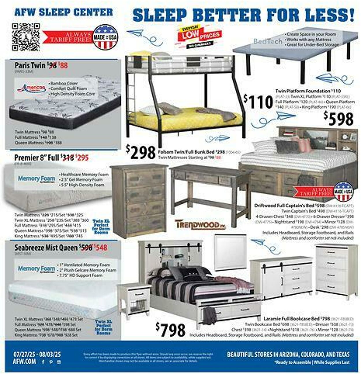 Weekly ad American Furniture Warehouse 07/29/2025 - 08/05/2025